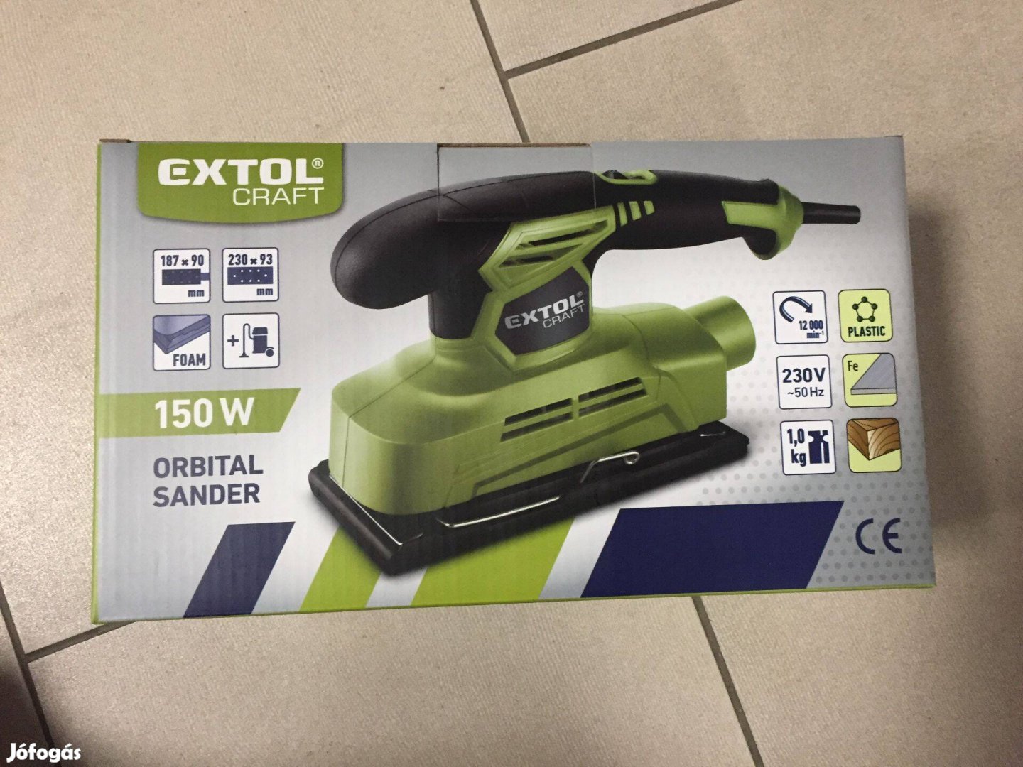 Extol 407114 Vibrációs rezgőcsiszológép 90x187mm 150W 12000/perc