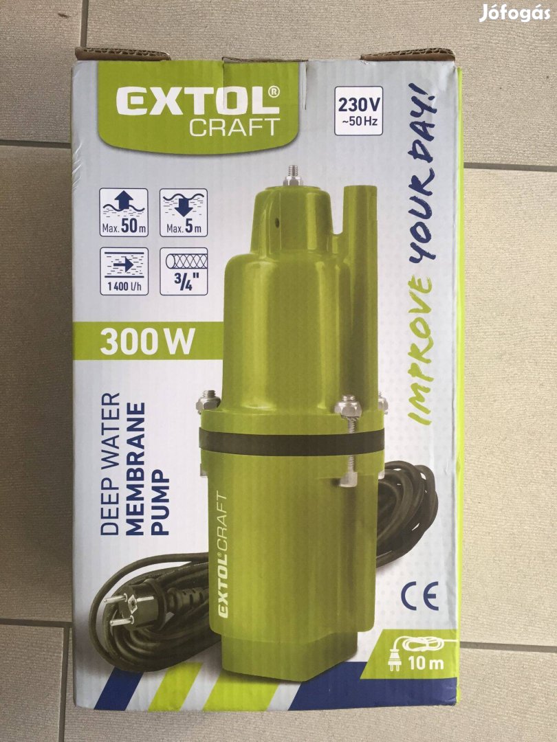 Extol 414170 Mélykúti membrános szivattyú 300W, 10m kábel