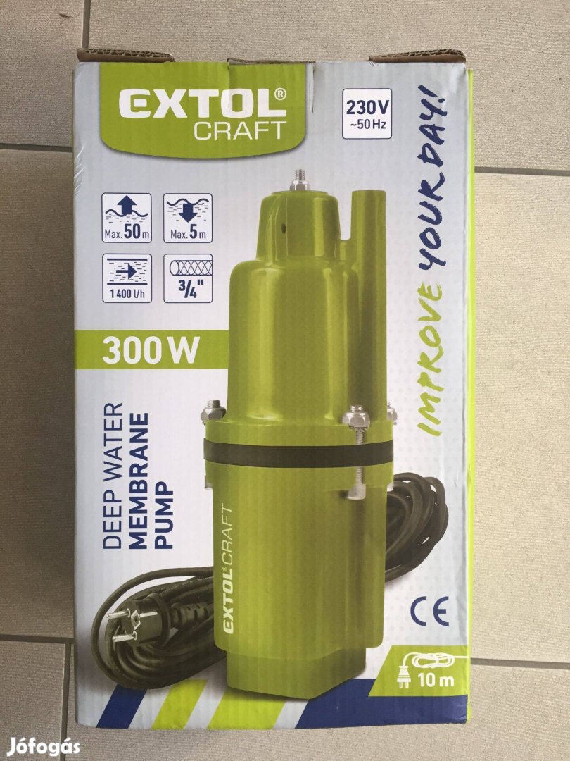 Extol 414170 Mélykúti membrános szivattyú 300W, 10m kábel