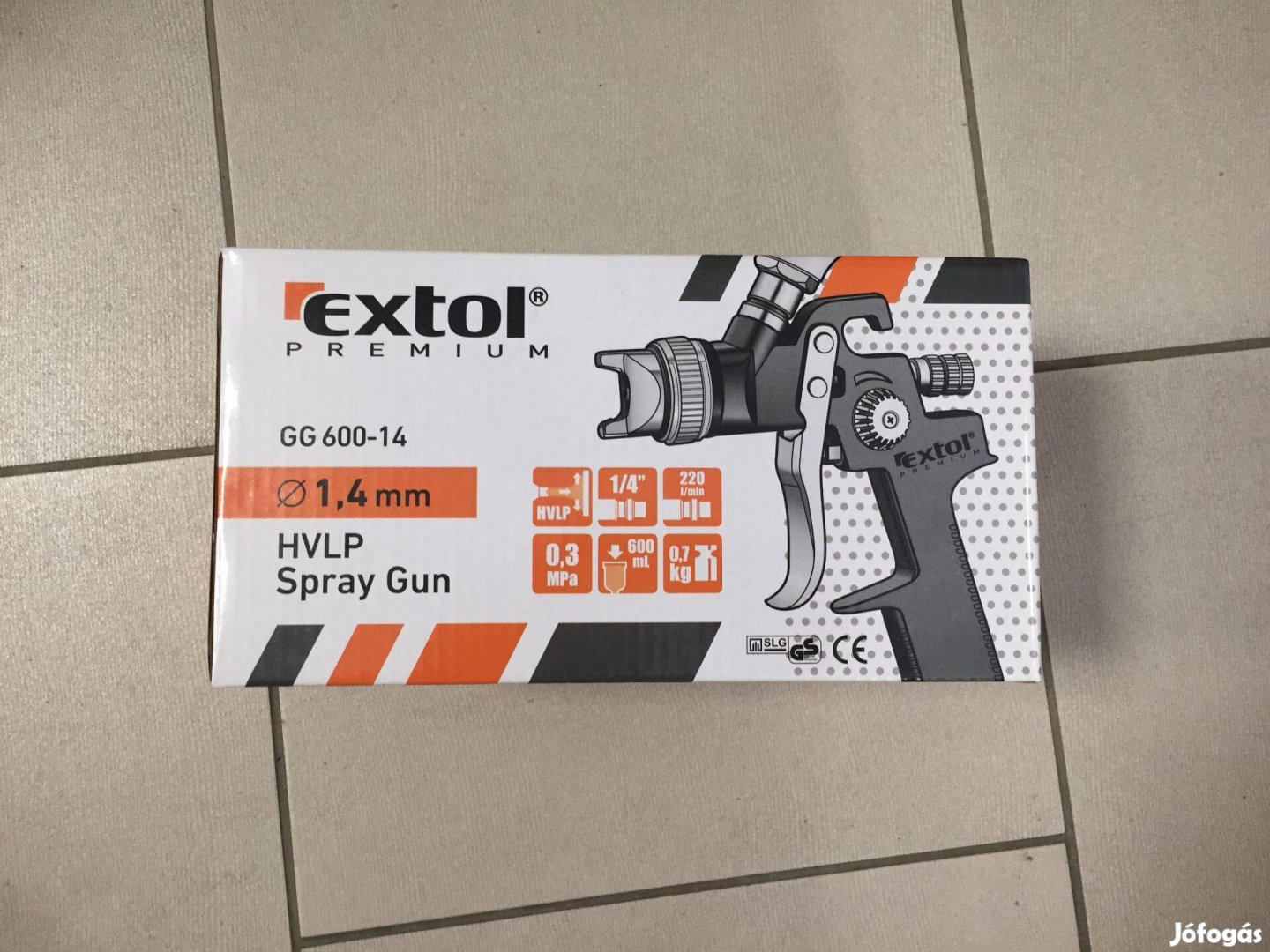 Extol 8865052 HVLP felsőtartályos festékszóró 1,4mm (GG 600-14)