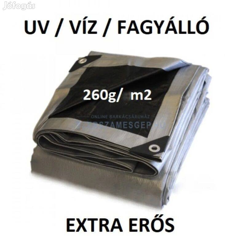 Extra Erős, Vízálló , UV És Fagyálló Takaróponyva 260G/M2 , 4X6 M