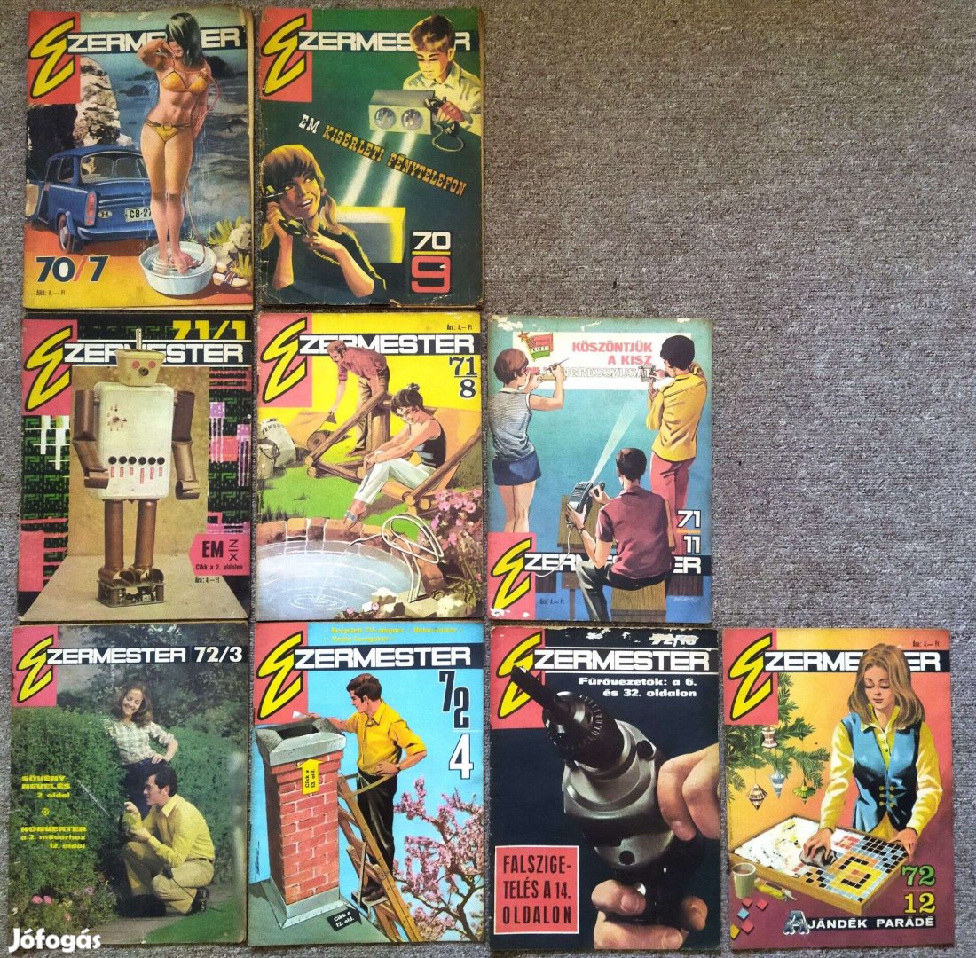 Ezermester barkács magazinok (87 db) 1970-es évek