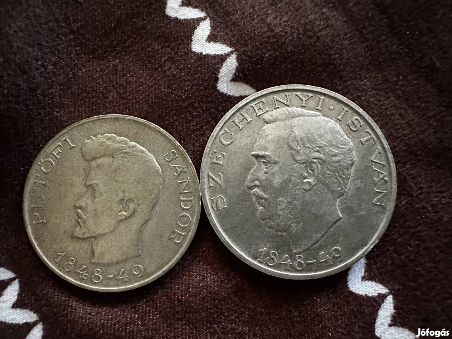 Ezüst 1948 5 és 10 forint Széchenyi - Petőfi 