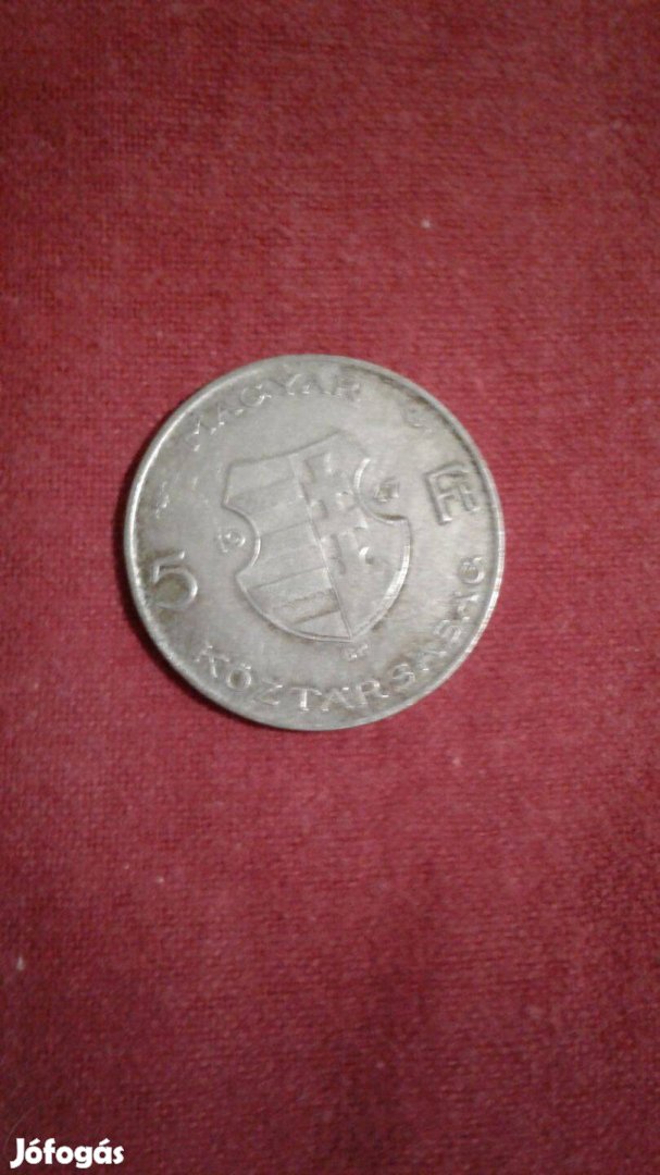 Ezüst Kossuth 5 forint 12g ezüst pénzérme 1947 évjárat