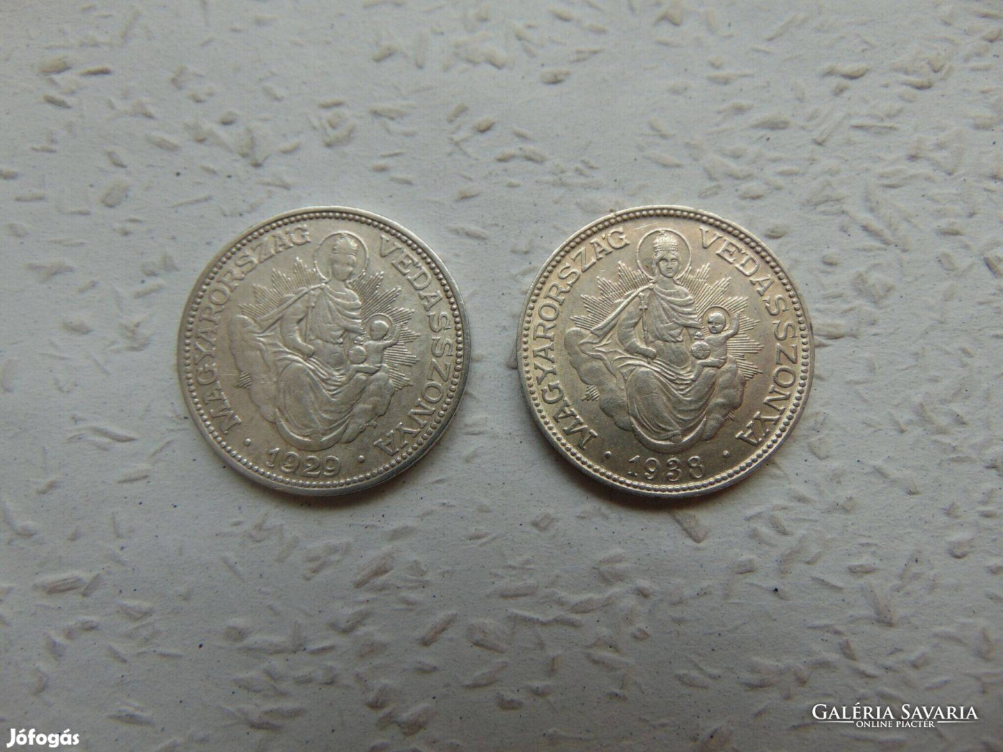 Ezüst Madonnás 2 pengő 1929 - 1938 LOT ! 02