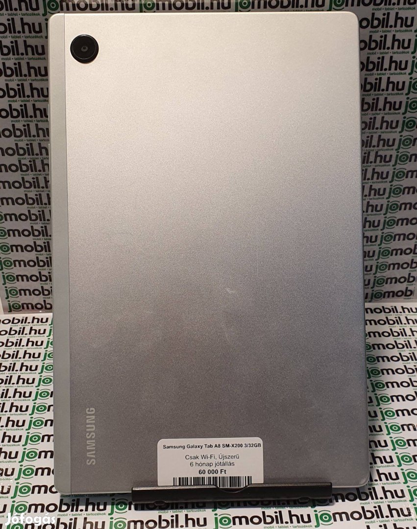 Ezüst Wifi-s Samsung Galaxy TAB A8 32GB bővíthető, jótállással