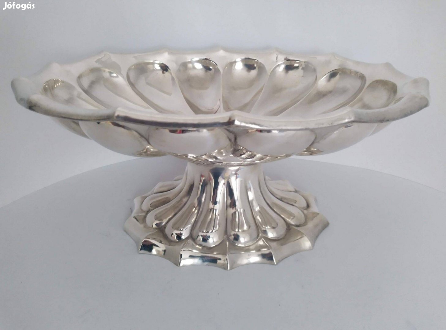 Ezüst art-deco gyümölcs kínáló