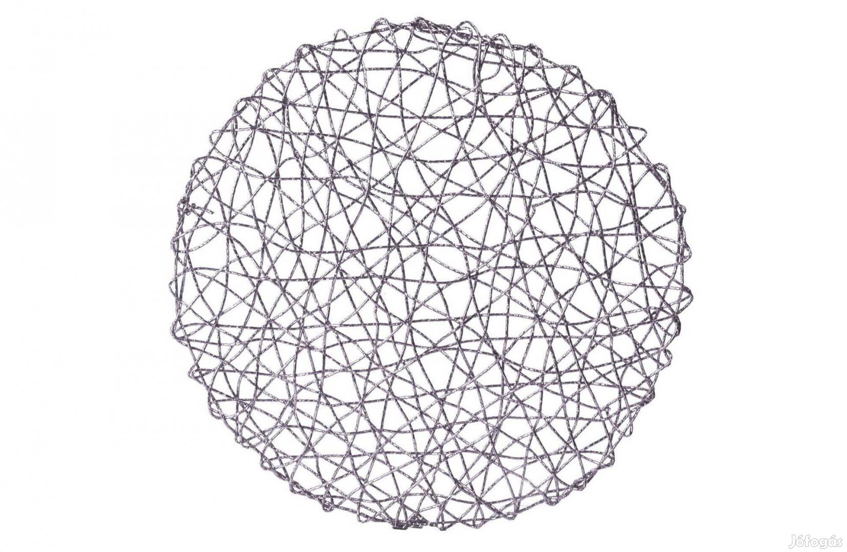 Ezüst kerek tányéralátét karácsonyi 38 cm
