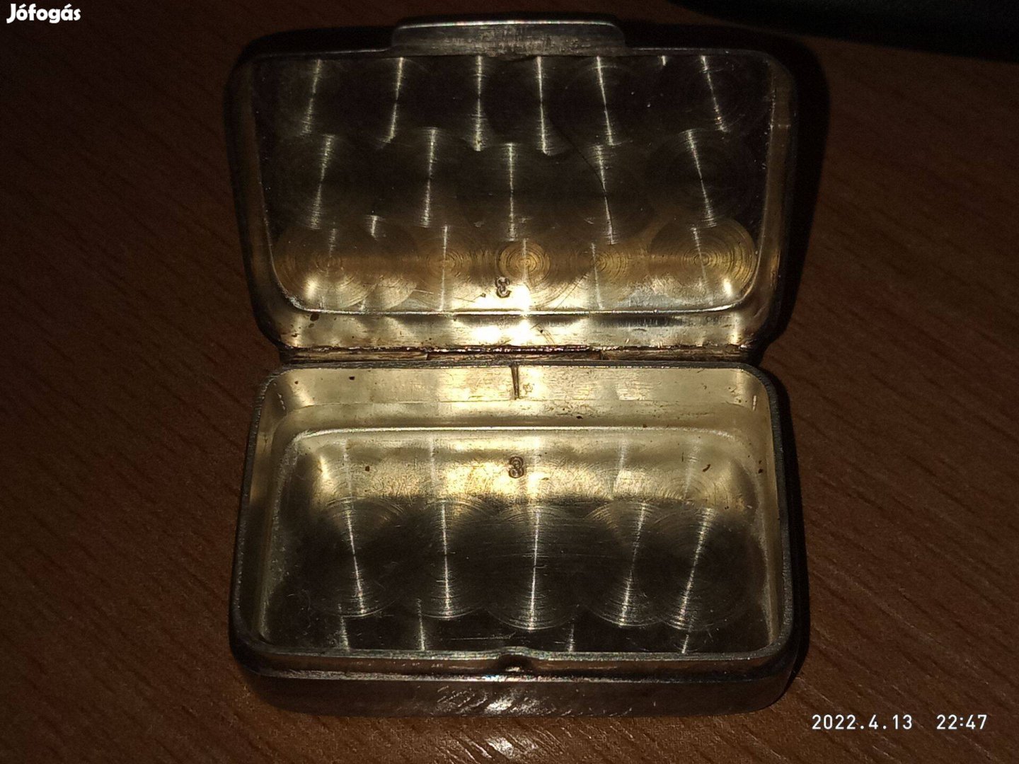 Ezüst ládikó, doboz, szelence, ékszertartó súlya 23gr mérete 3, 65cm*2