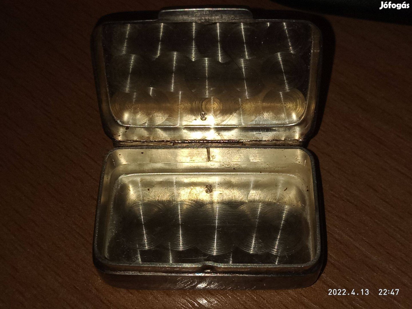 Ezüst ládikó, doboz, szelence, ékszertartó súlya 23gr mérete 3, 65cm*2