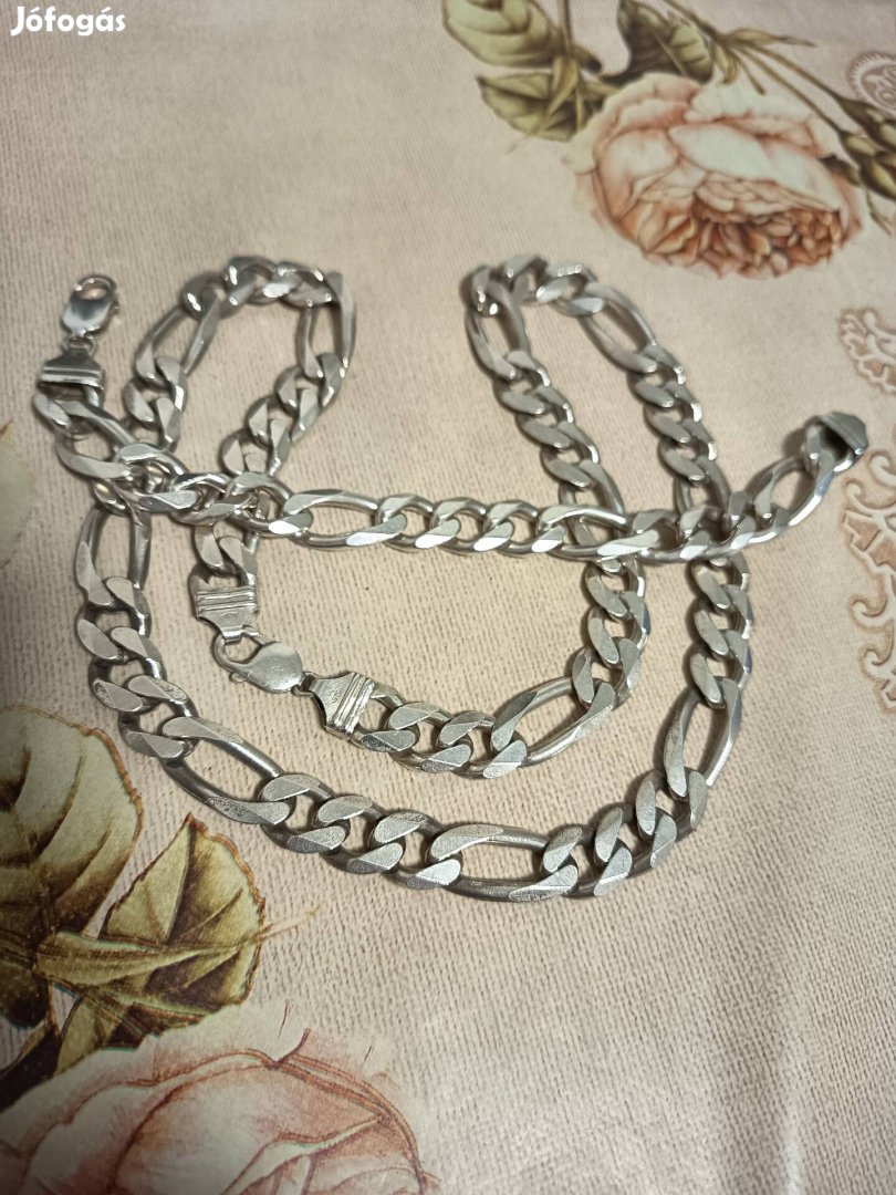 Ezüst nyaklánc karlanc szett