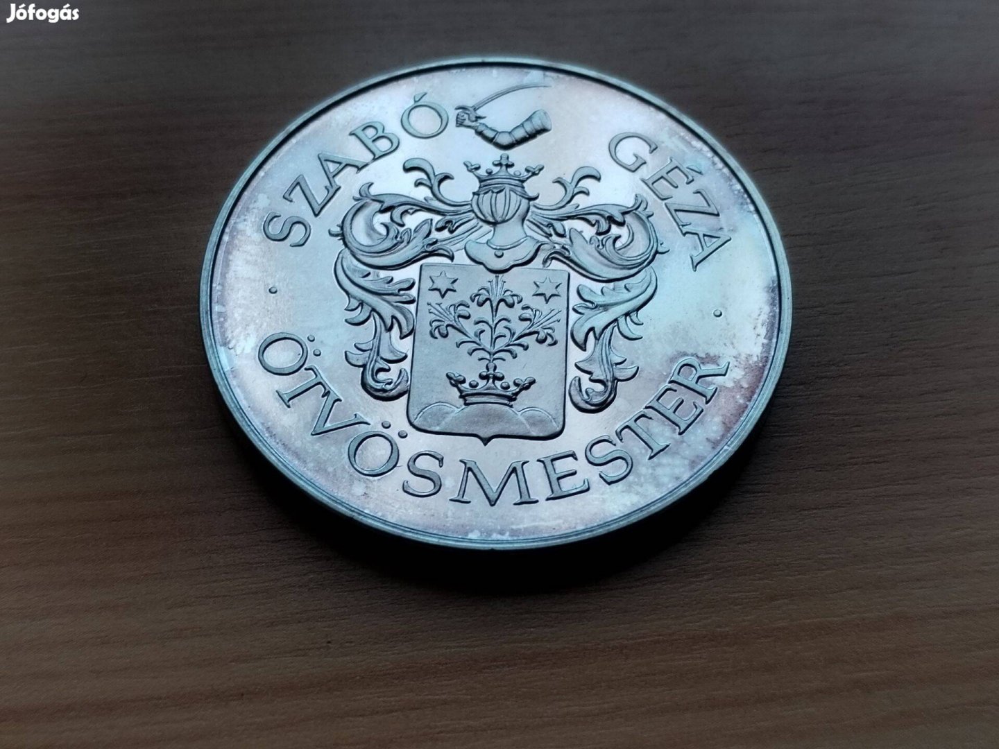 Ezüstözött emlékérem Szegedi Ötvösmester Szabó Géza