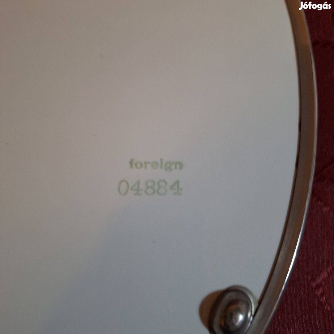 Ezüstözött keretes, porcelán asztalközép