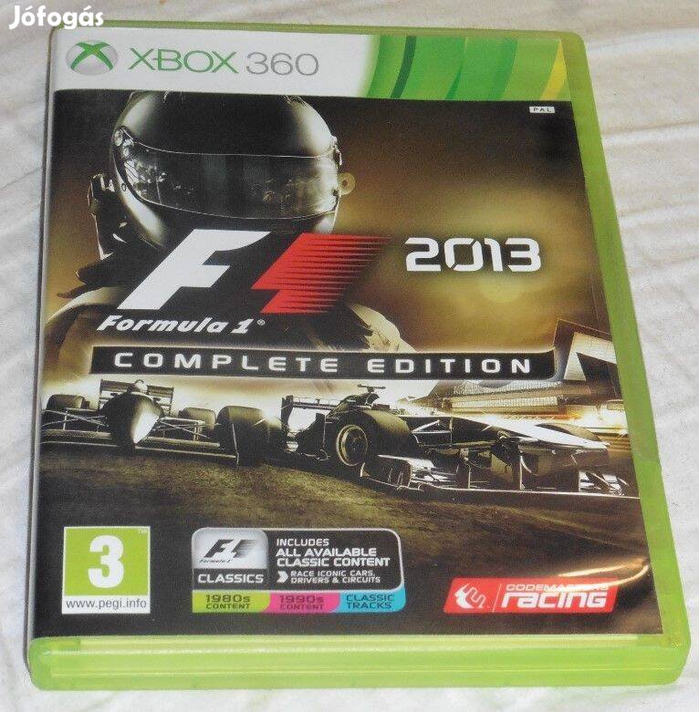 F1 2013 Complete Edition (Forma 1) Gyári Xbox 360 Játék Akár Féláron