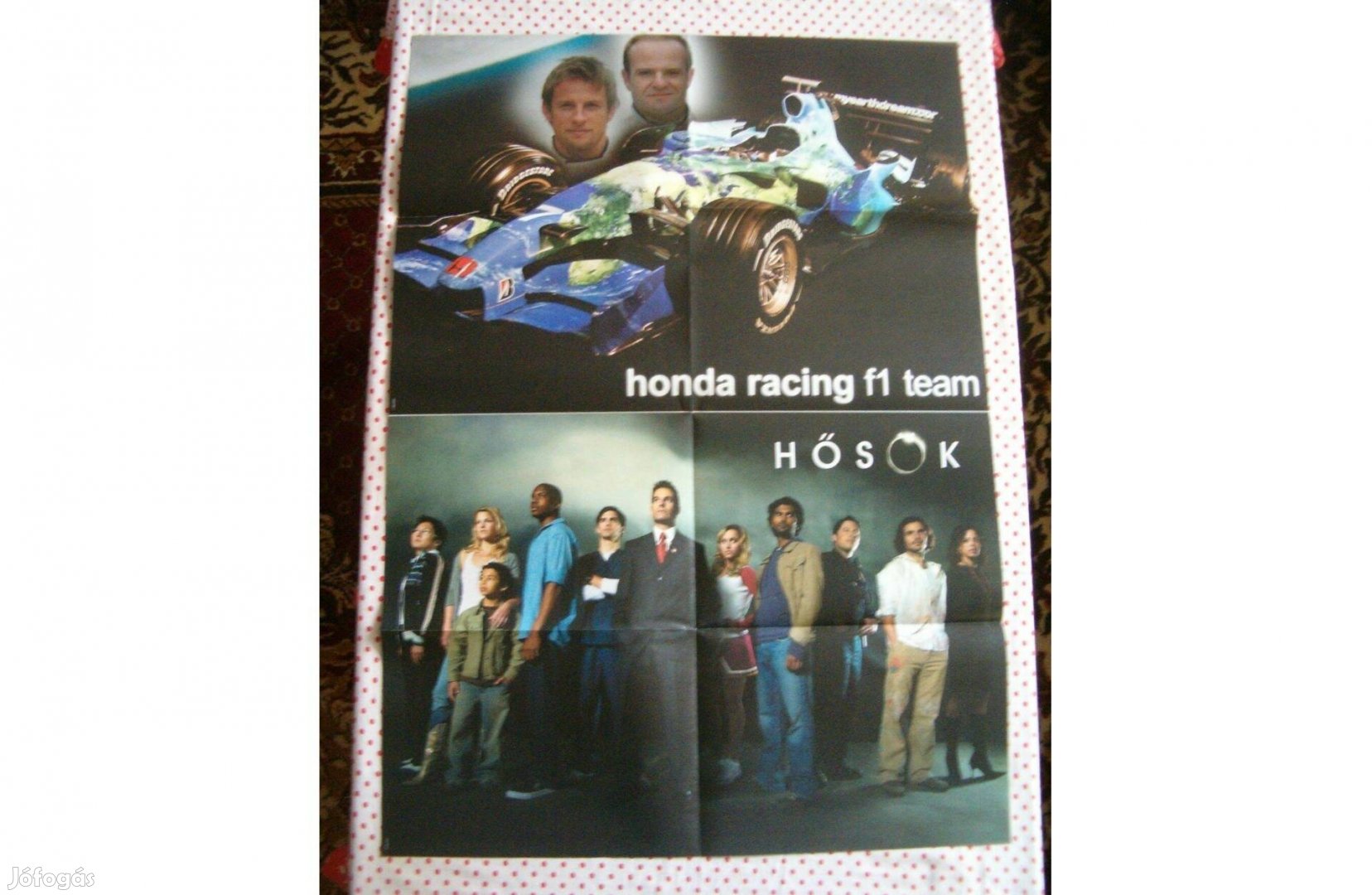 F1, Barrichello, Button, + Heroes, újszerű plakát, poszter