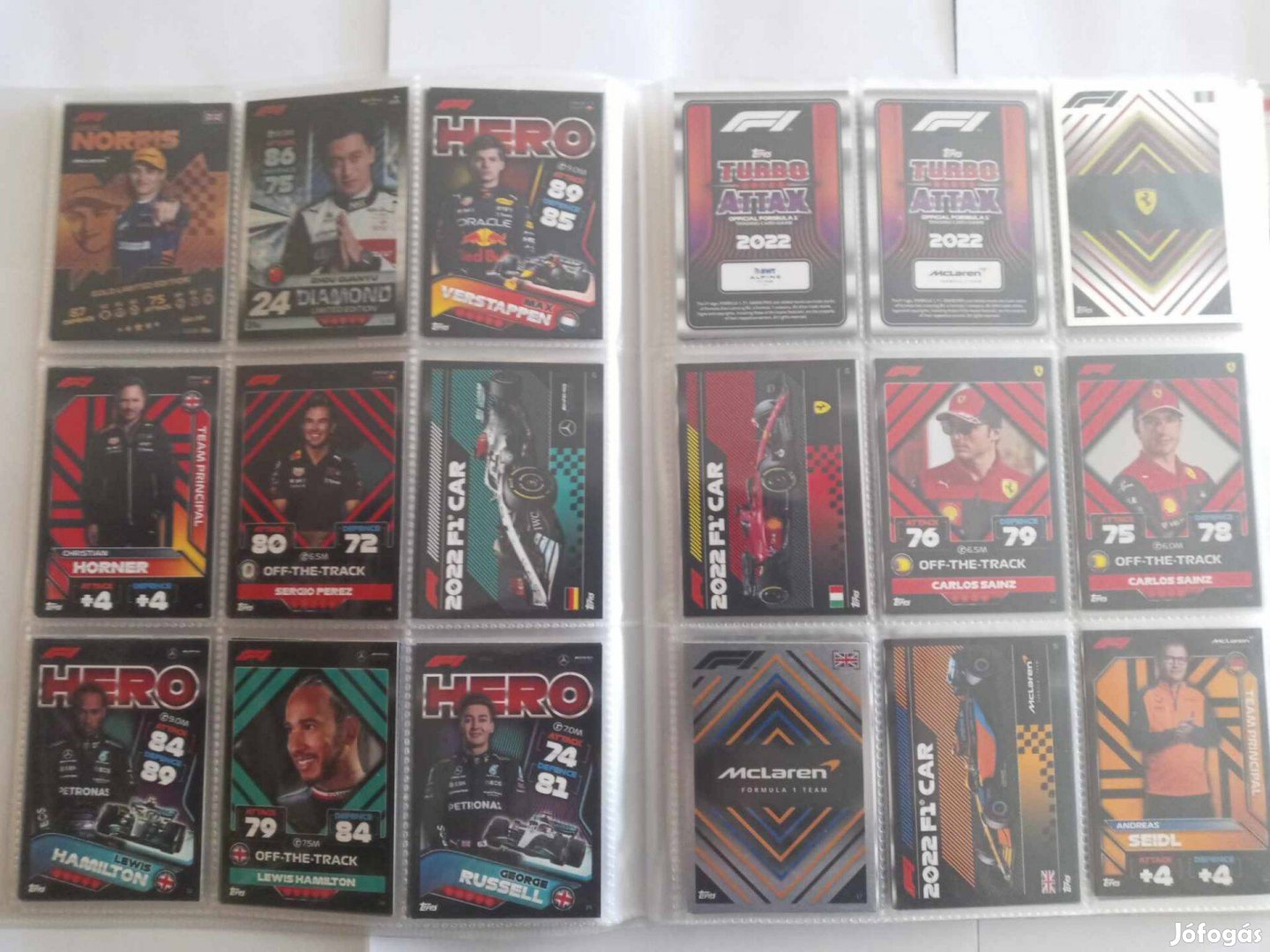 F1 topps kártya 2022 szériából