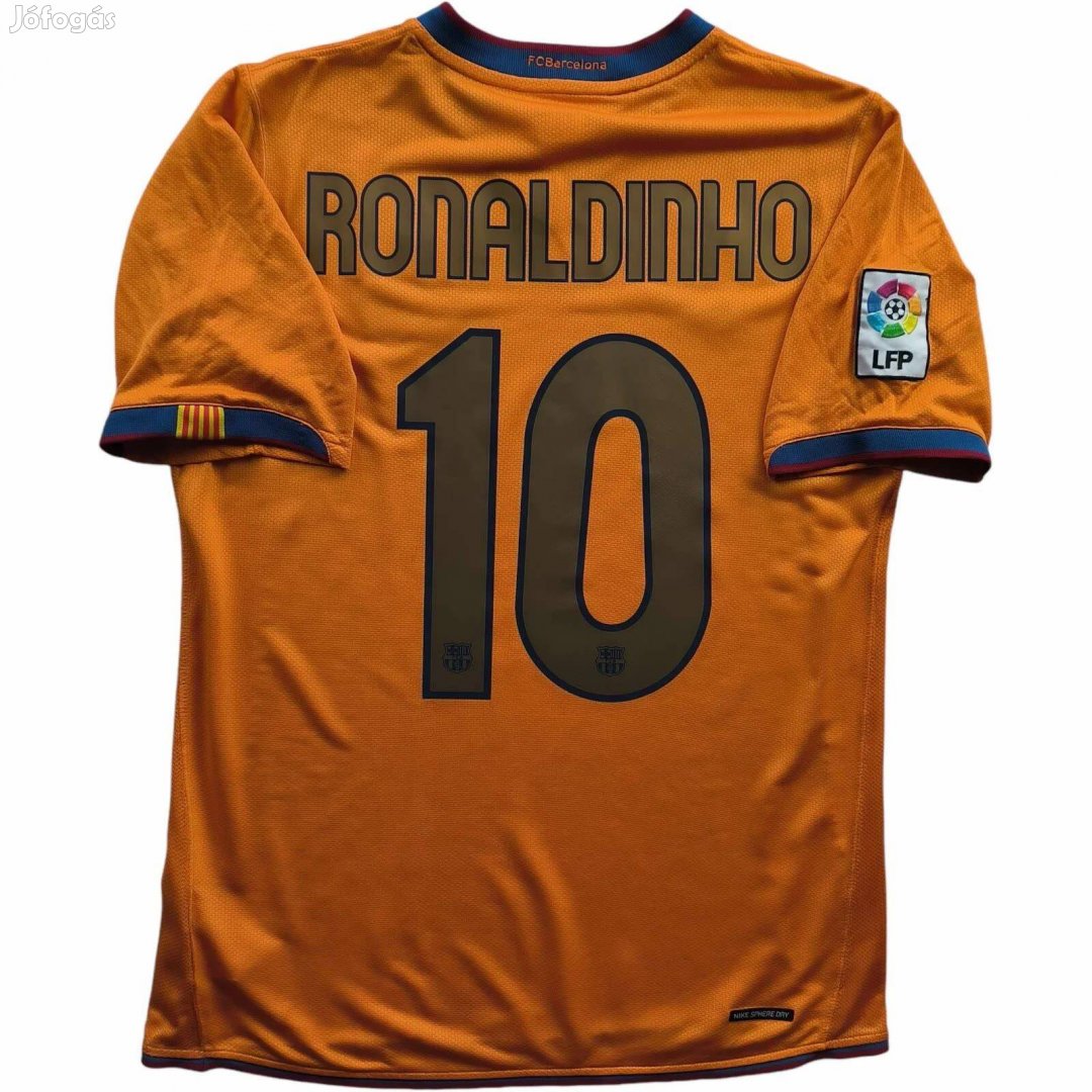 FC Barcelona 2006-07 Nike vendég Ronaldinho foci mez S-es