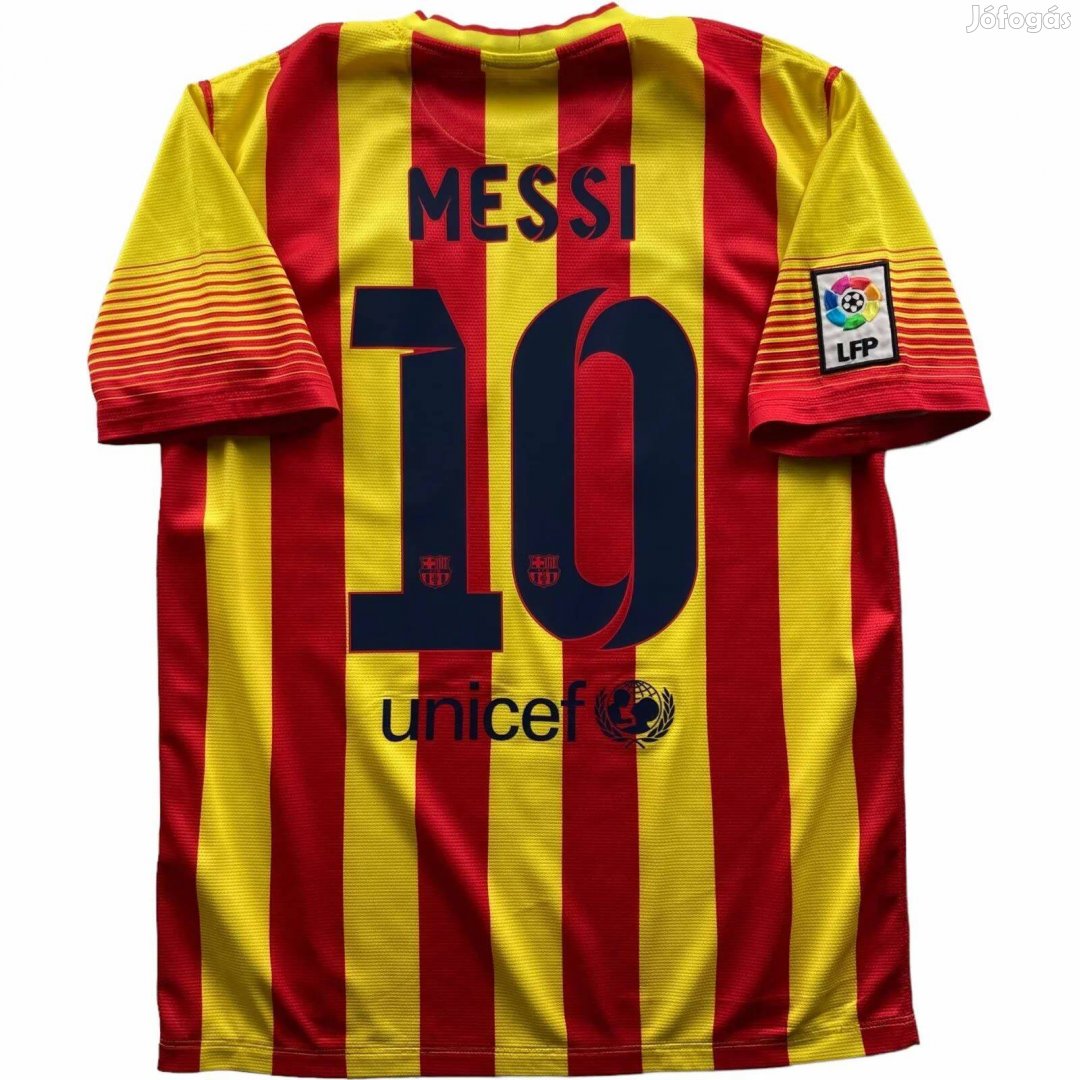 FC Barcelona 2013-14 Nike vendég Lionel Messi foci mez M-es