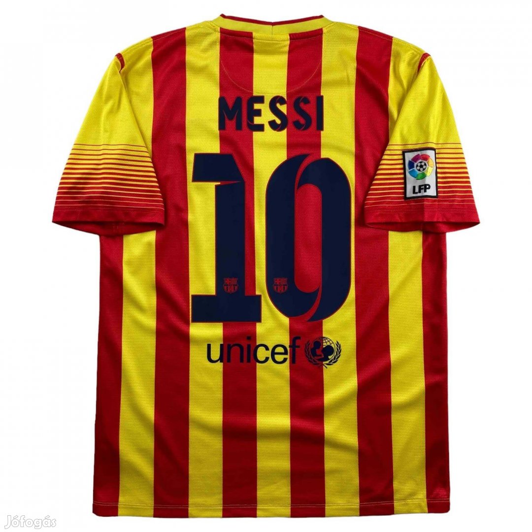 FC Barcelona 2013-14 Nike vendég Lionel Messi foci mez M-es