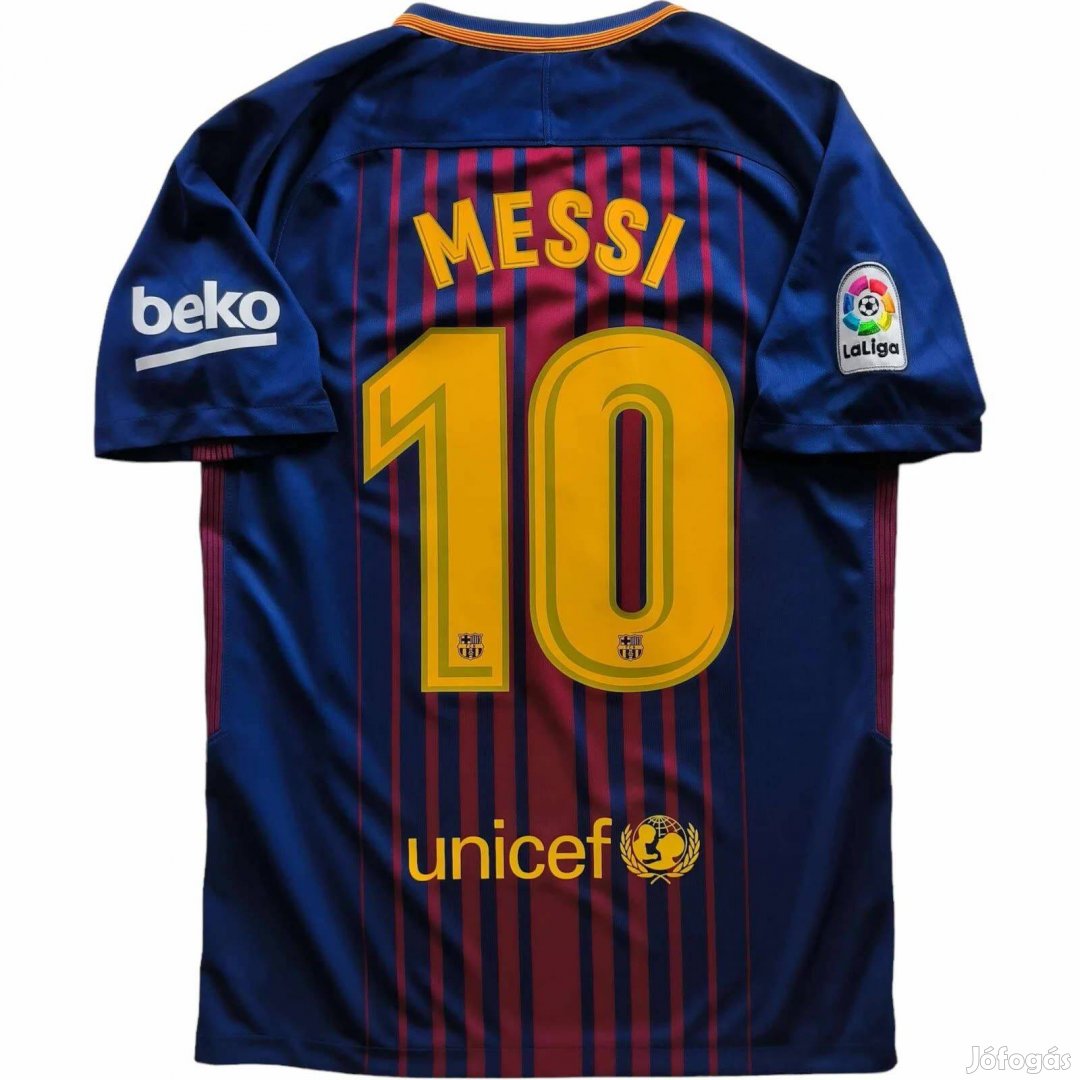 FC Barcelona 2017-18 Nike hazai Lionel Messi foci mez S-es