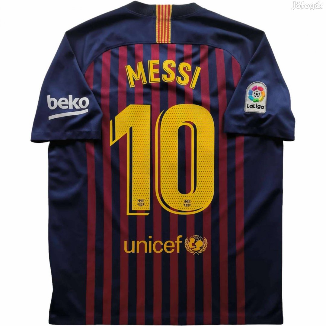 FC Barcelona 2018-19 Nike hazai Lionel Messi foci mez L-es