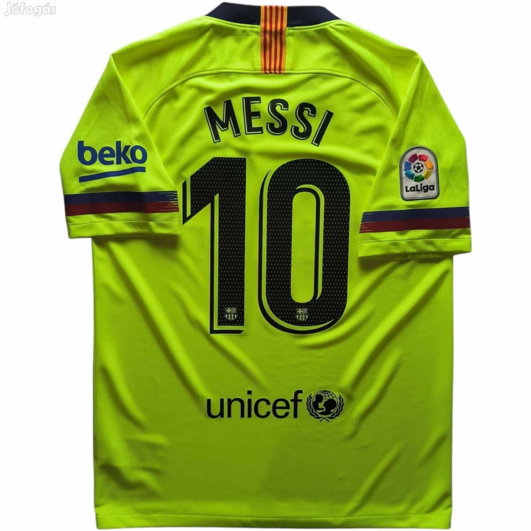 FC Barcelona 2018-19 Nike vendég Lionel Messi foci mez M-es