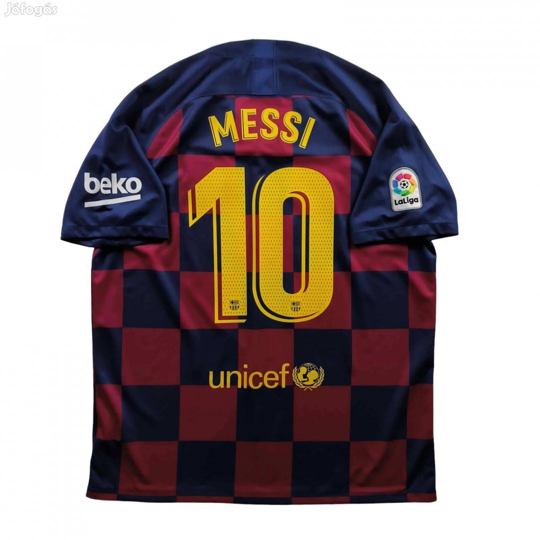 FC Barcelona 2019-20 Nike hazai Lionel Messi foci mez XL-es