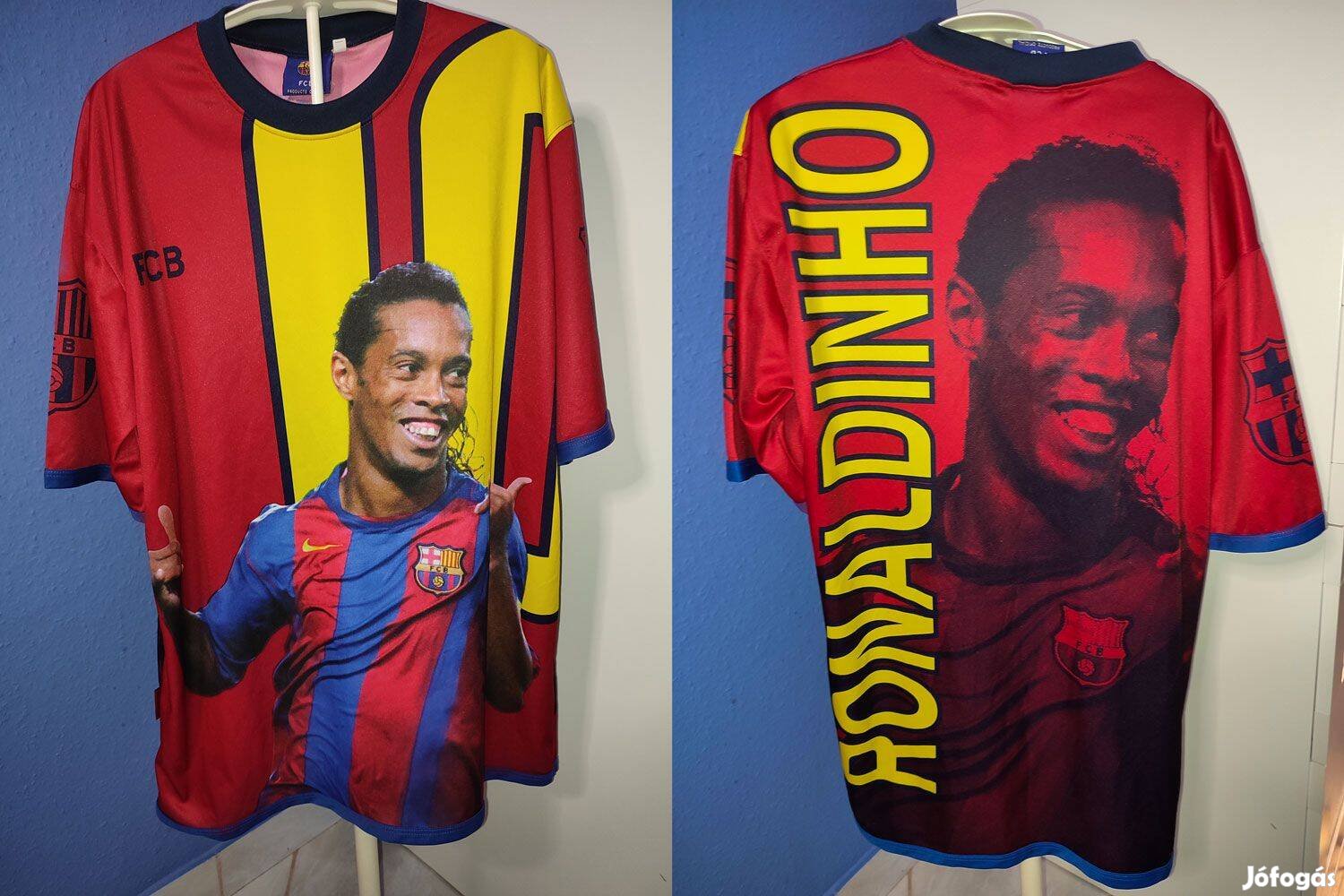 FC Barcelona Ronaldinho szurkolói póló