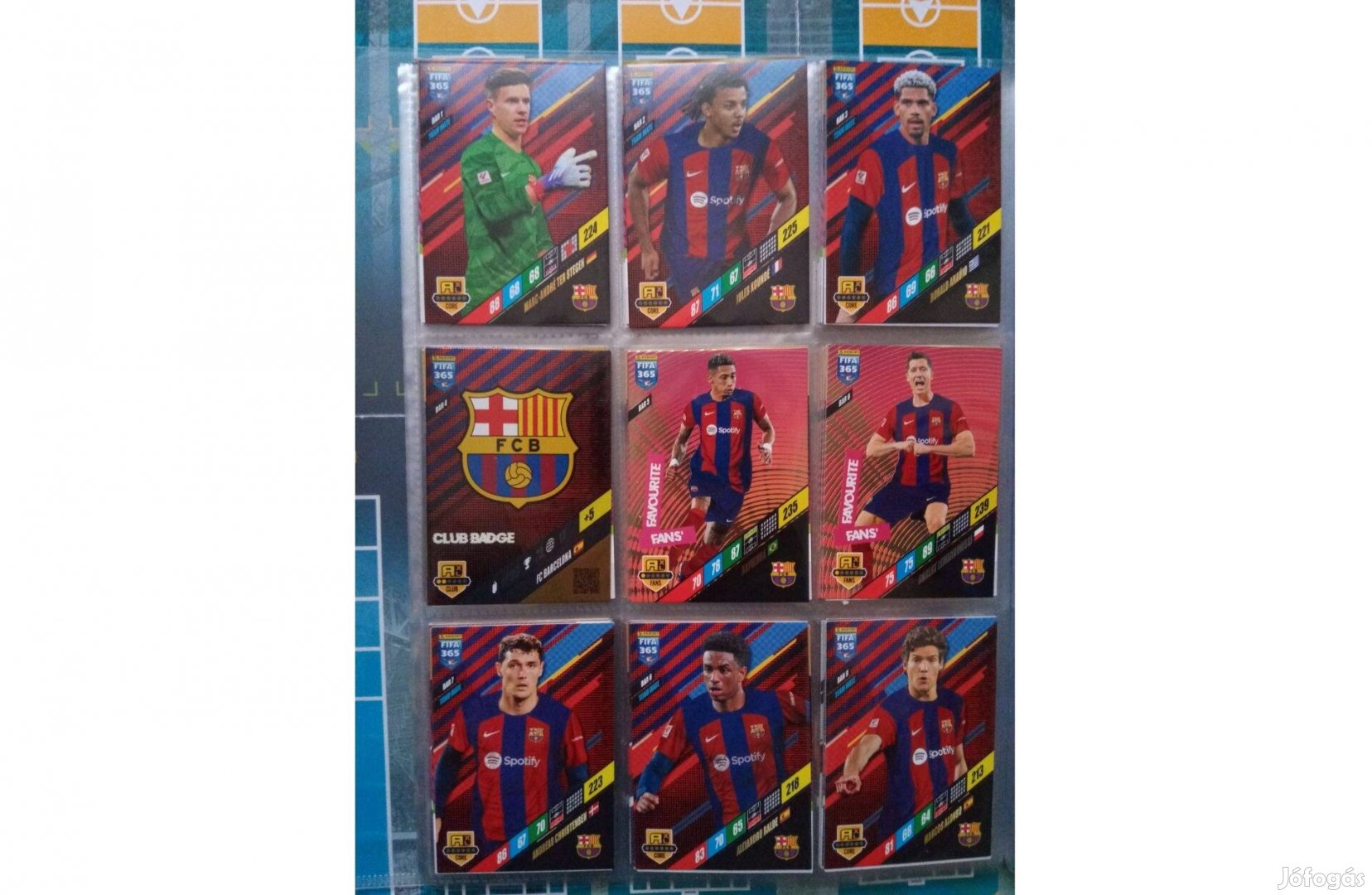 FC Barcelona Teljes sor Fifa 365 2024 focis kártya