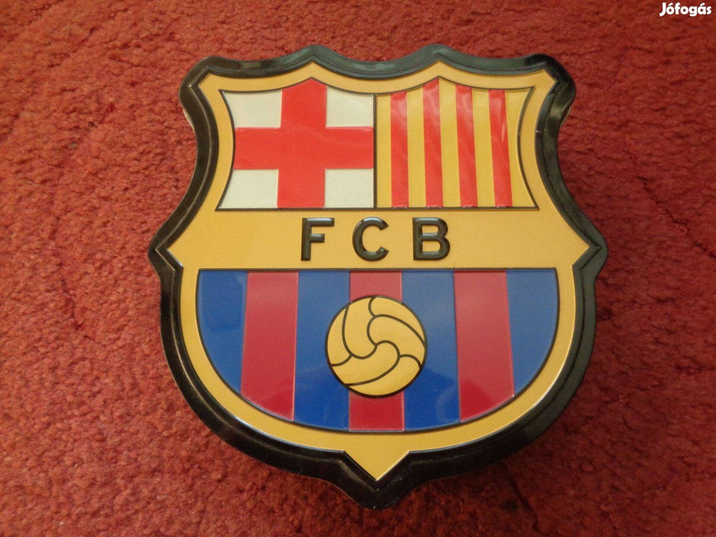 FC Barcelona címer fém doboz 20x19x5 cm