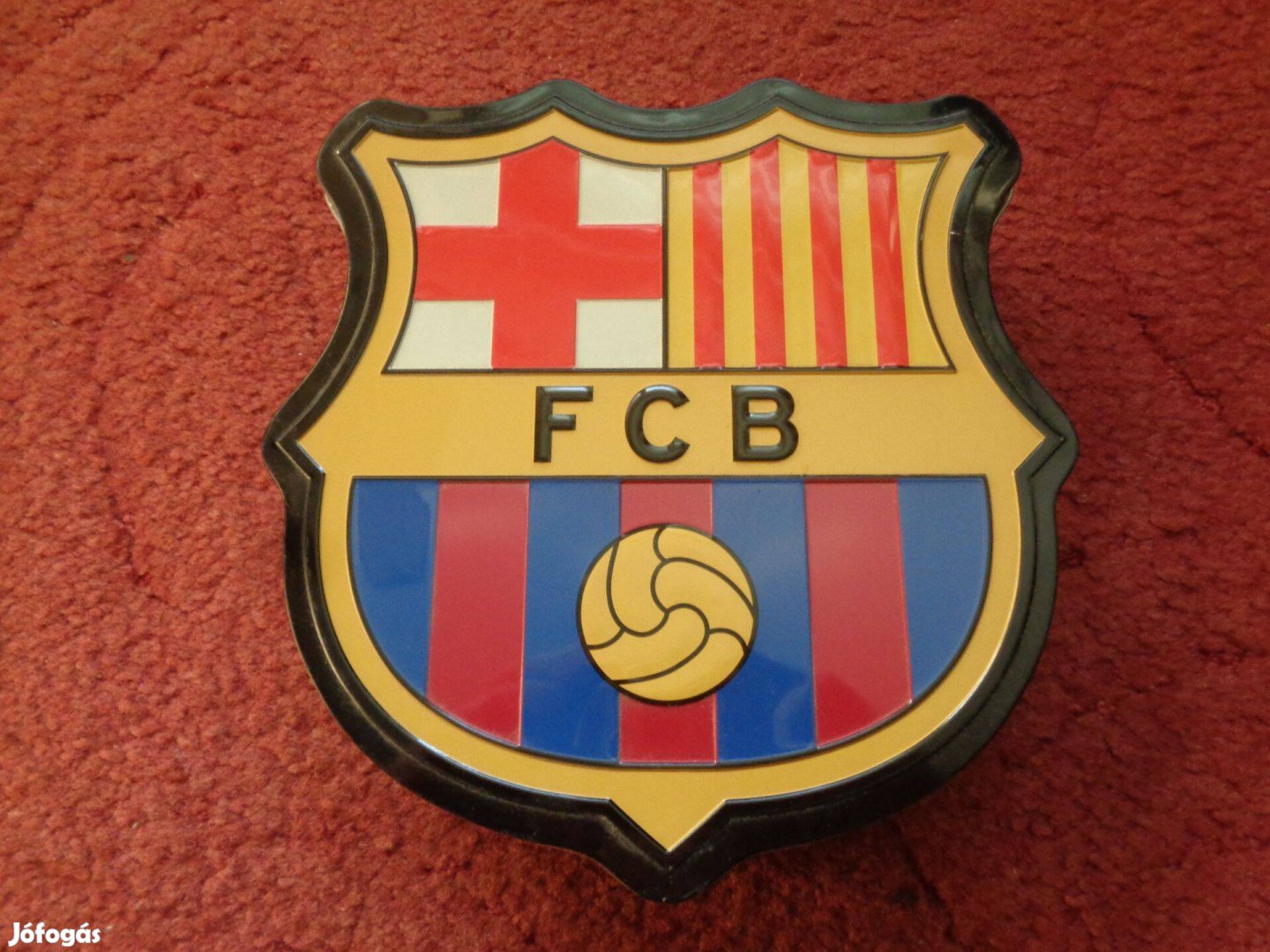 FC Barcelona címer fém doboz 20x19x5 cm