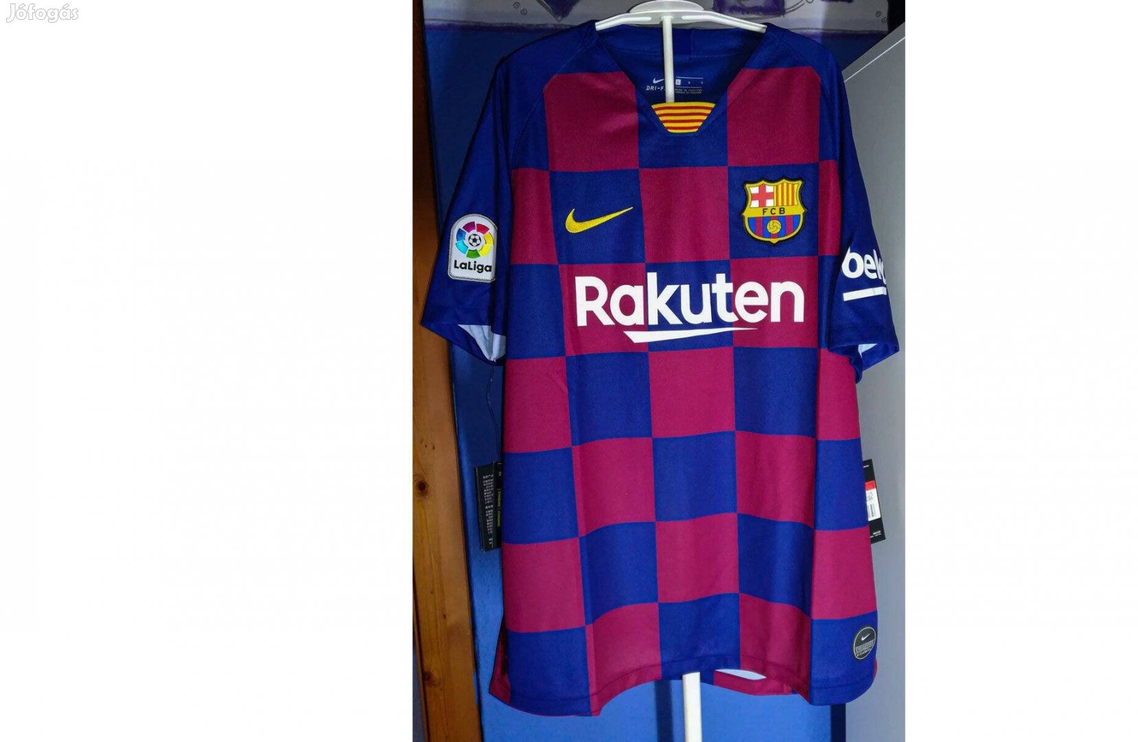 FC Barcelona eredeti Nike 2019-2020 kockás mez (L)