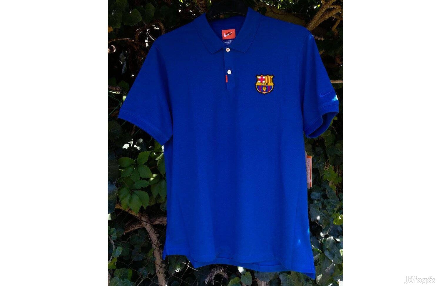 FC Barcelona eredeti Nike kék, galléros póló (L-es)