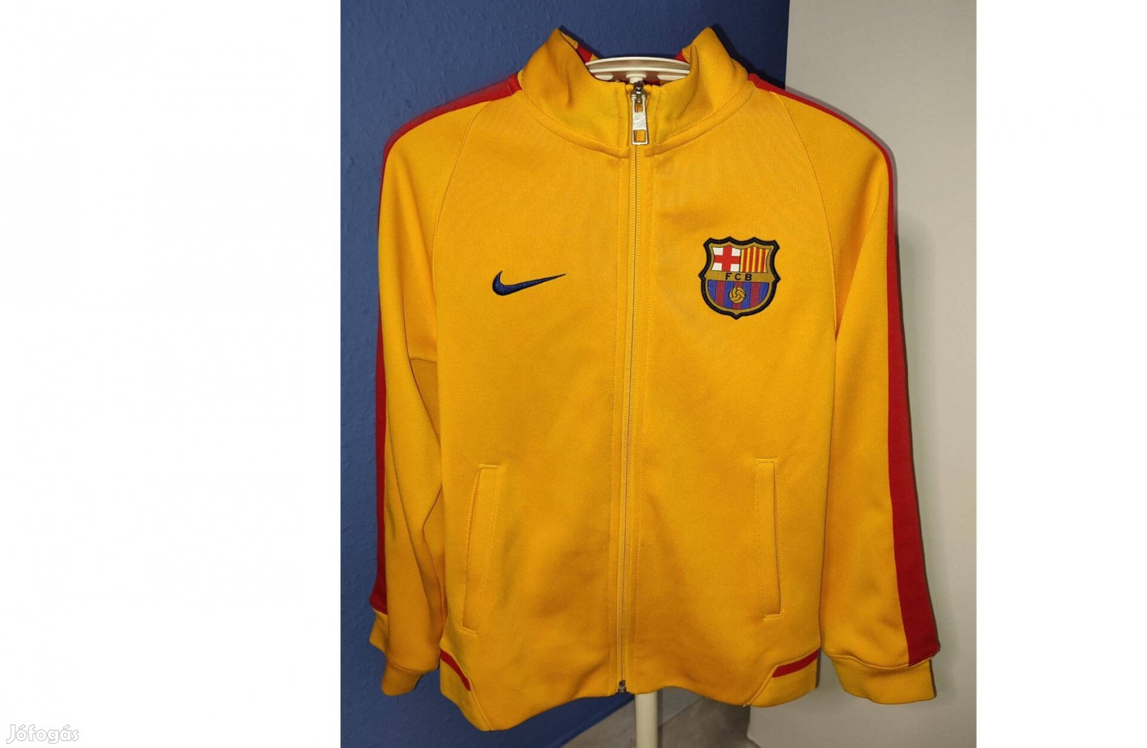 FC Barcelona eredeti Nike sárga cipzáras gyerek felső (128-137)