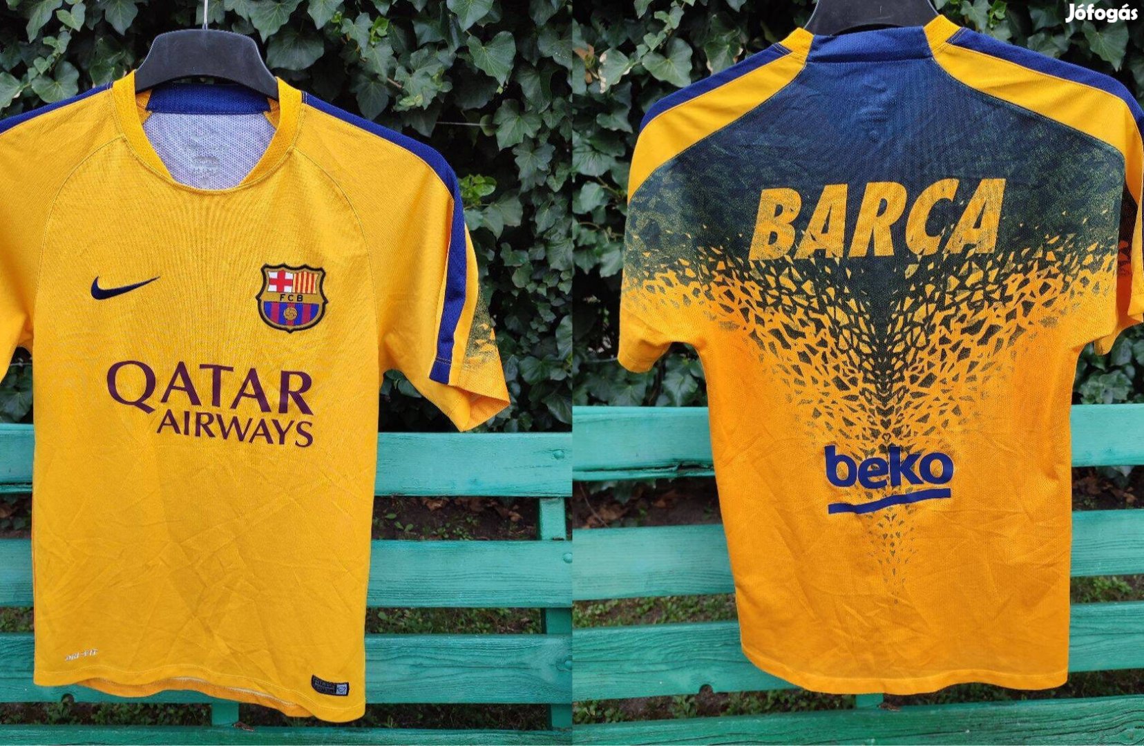 FC Barcelona eredeti Nike sárga edzőmez (S-es)