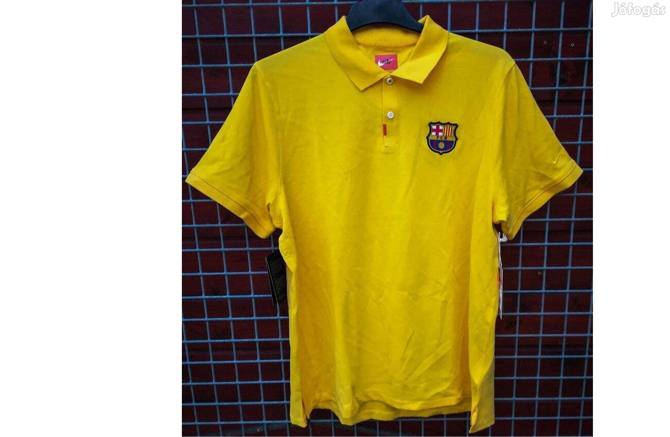 FC Barcelona eredeti Nike sárga galléros poló (L)