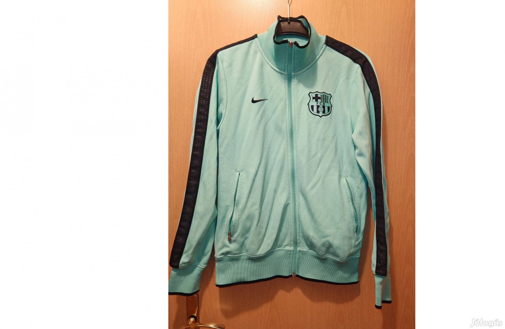 FC Barcelona eredeti Nike világzöld cipzáras felső (S-es)