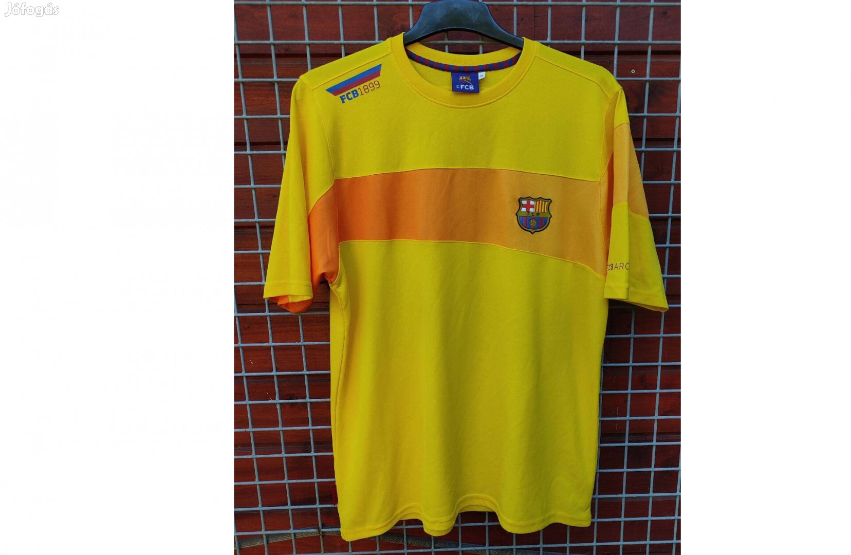 FC Barcelona eredeti szurkolói sárga mez póló (XL-es)