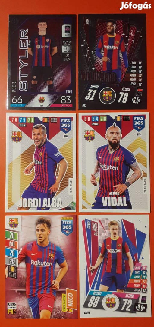 FC Barcelona focis kártyák és matricák