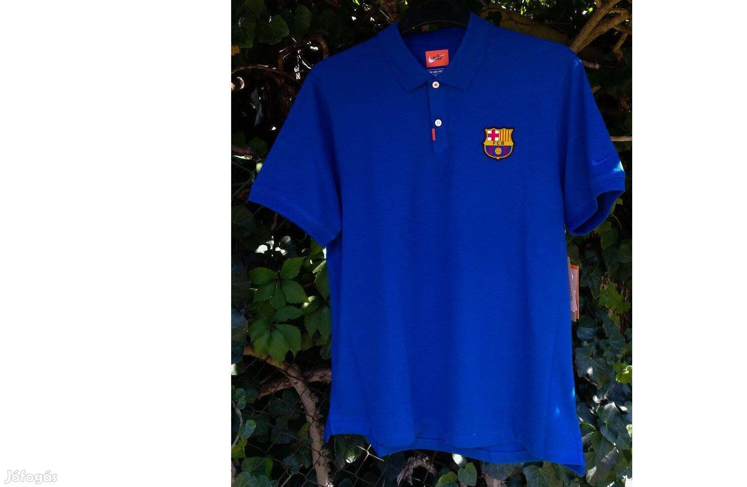FC Barcelona galléros kék eredeti Nike póló L