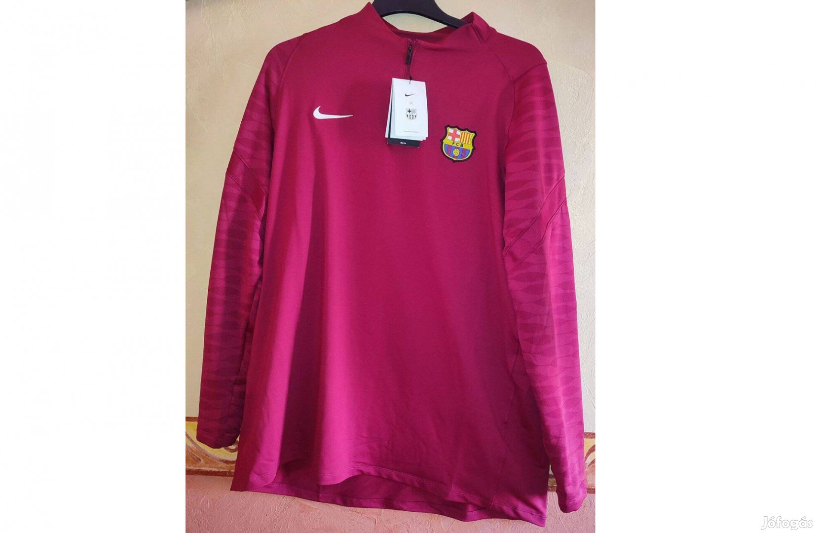 FC Barcelona gránátvörös eredeti Nike hosszú ujjú felső (2XL)