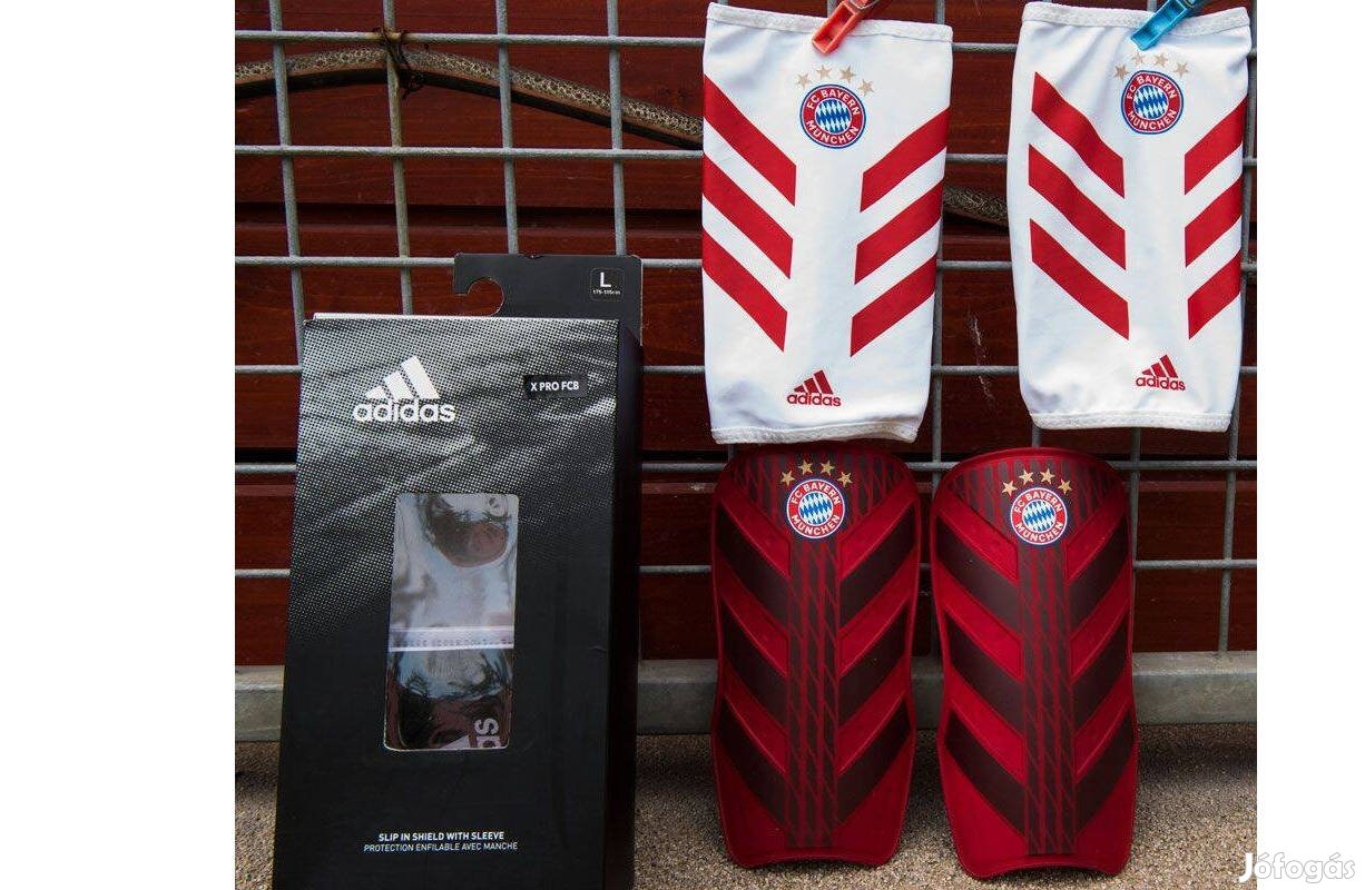 FC Bayern München eredeti adidas, sípcsontvédő, díszdobozban