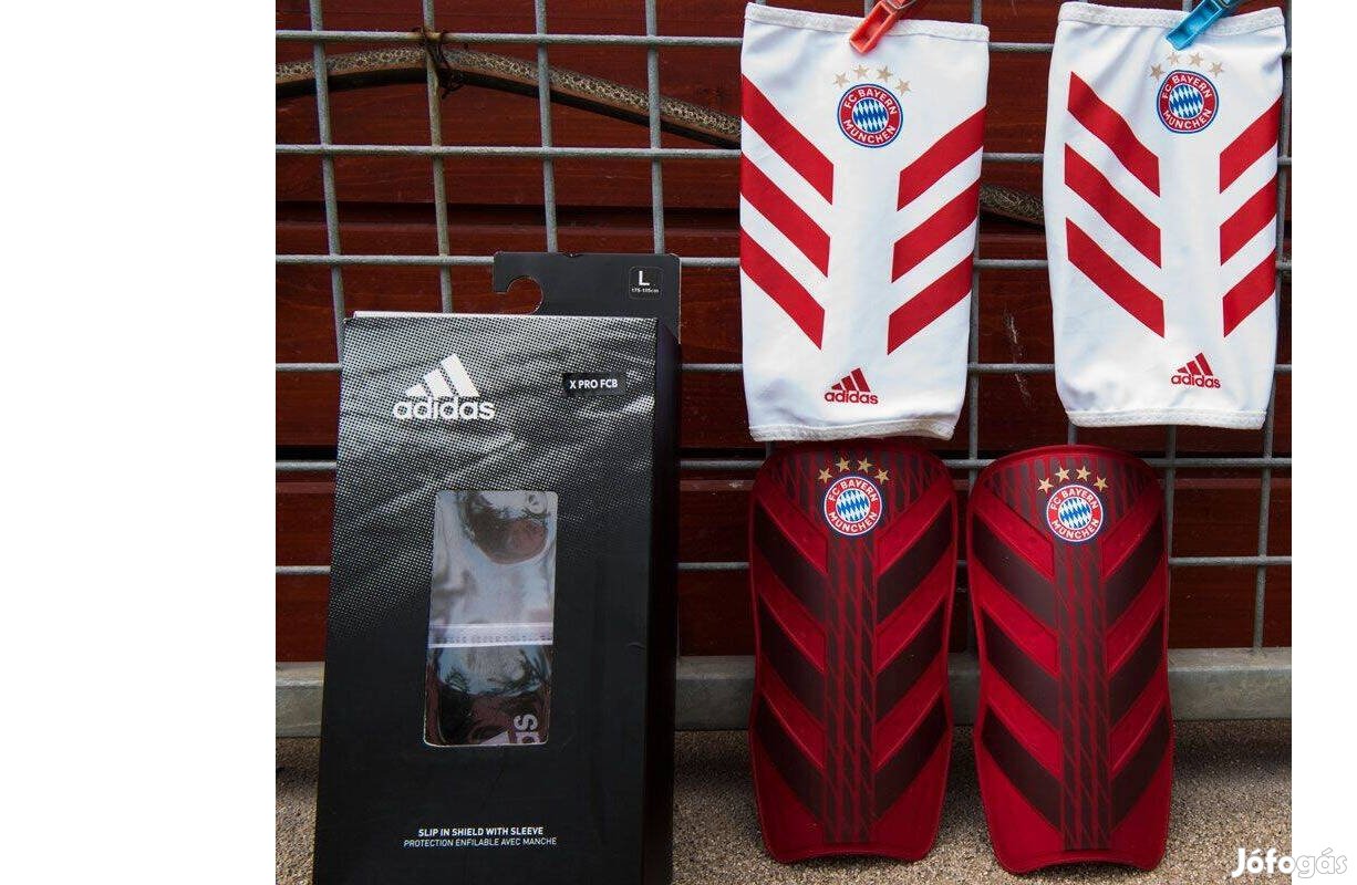 FC Bayern München eredeti adidas, sípcsontvédő, díszdobozos