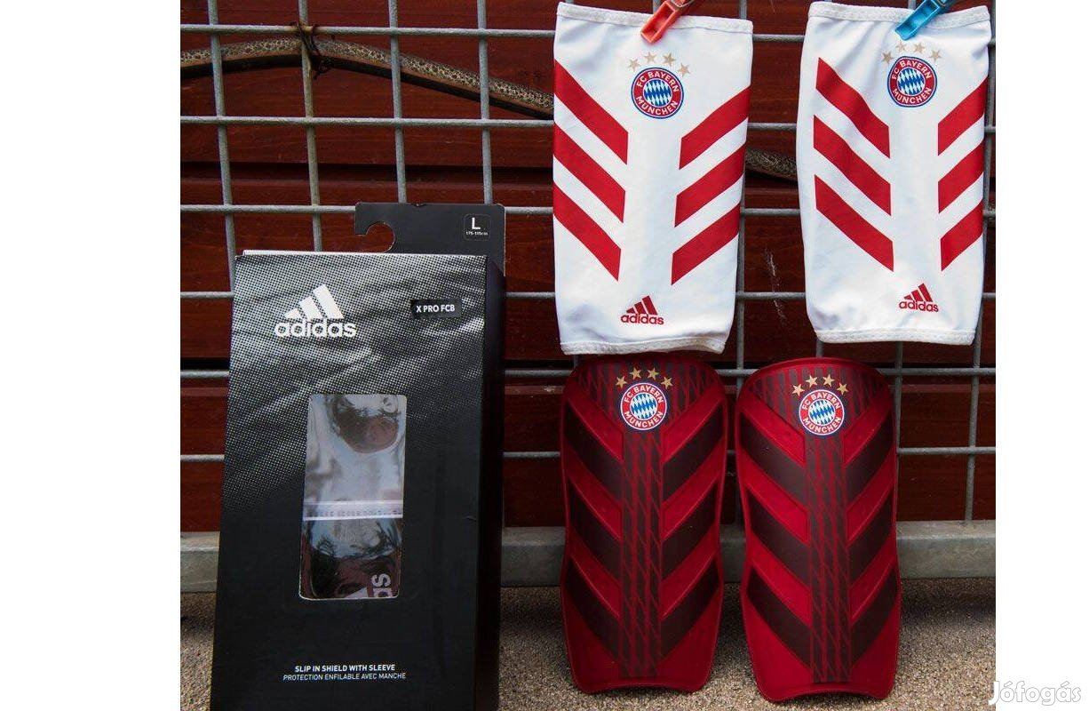 FC Bayern München eredeti adidas, sípcsontvédő, díszdobozos