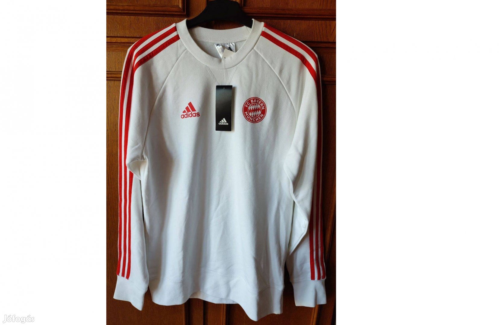 FC Bayern München eredeti adidas fehér piros pulóver (M)