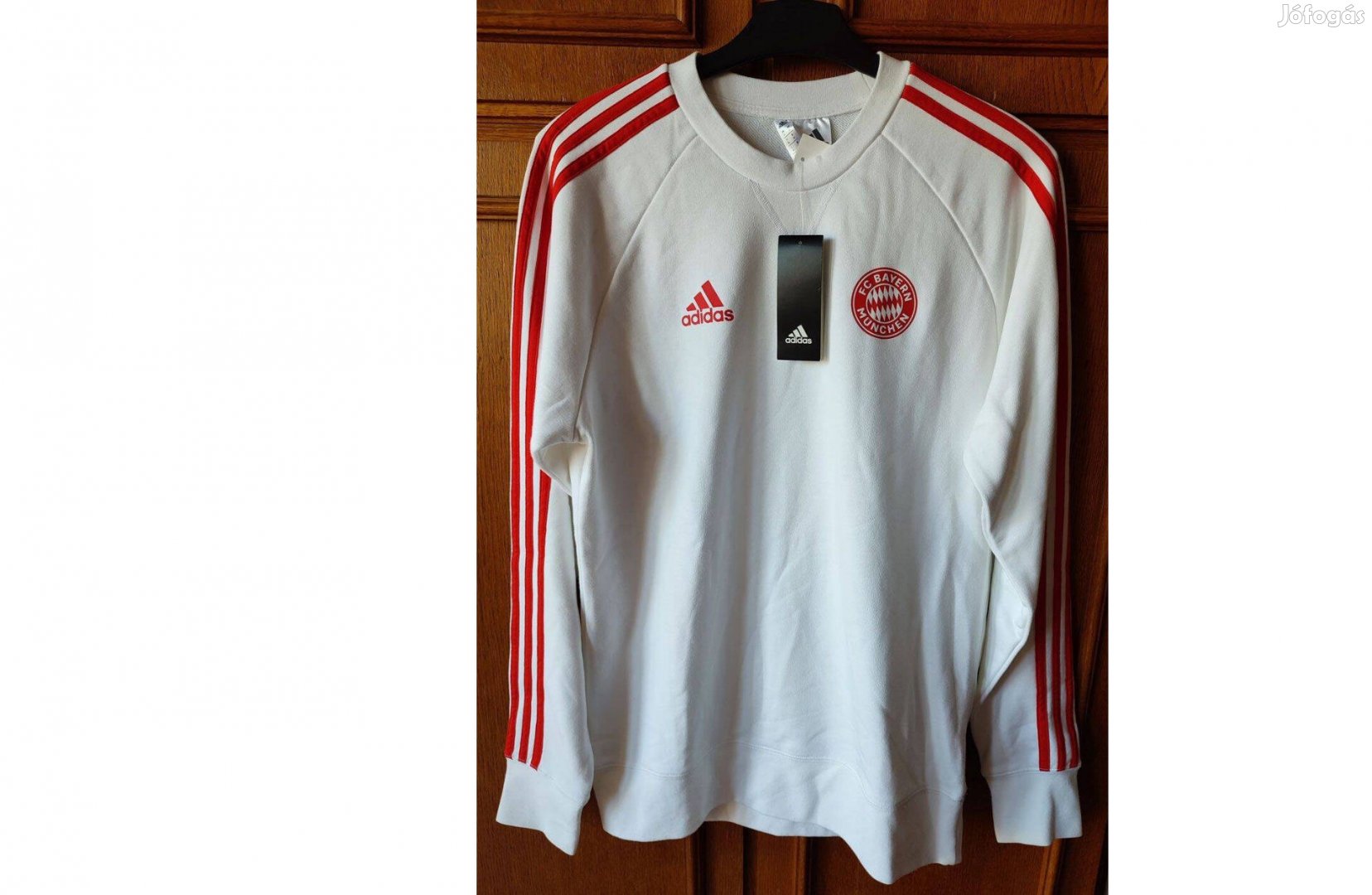 FC Bayern München eredeti adidas fehér piros pulóver (M-es)