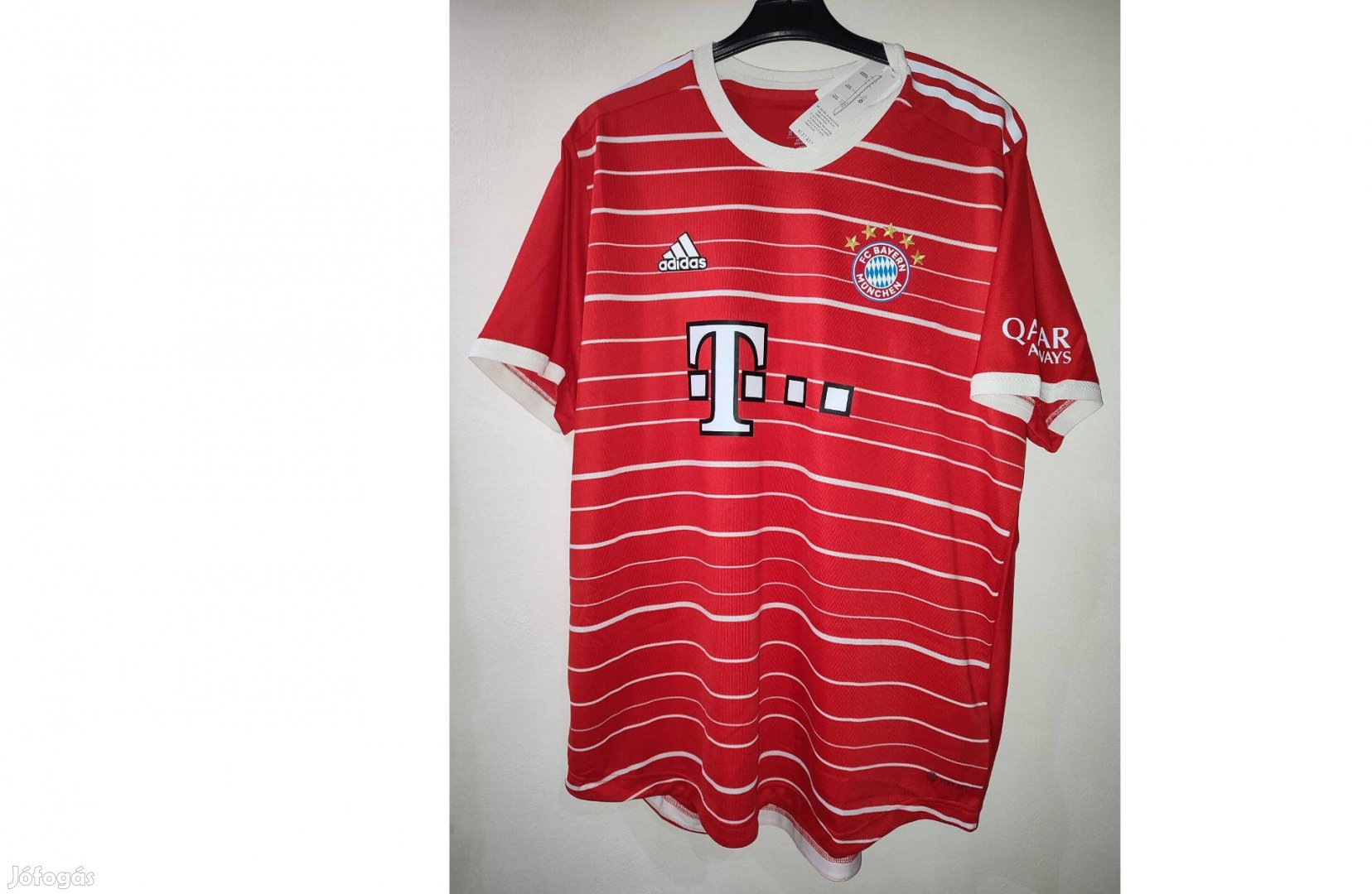 FC Bayern München eredeti adidas piros fehér 2022-23 mez (2XL)