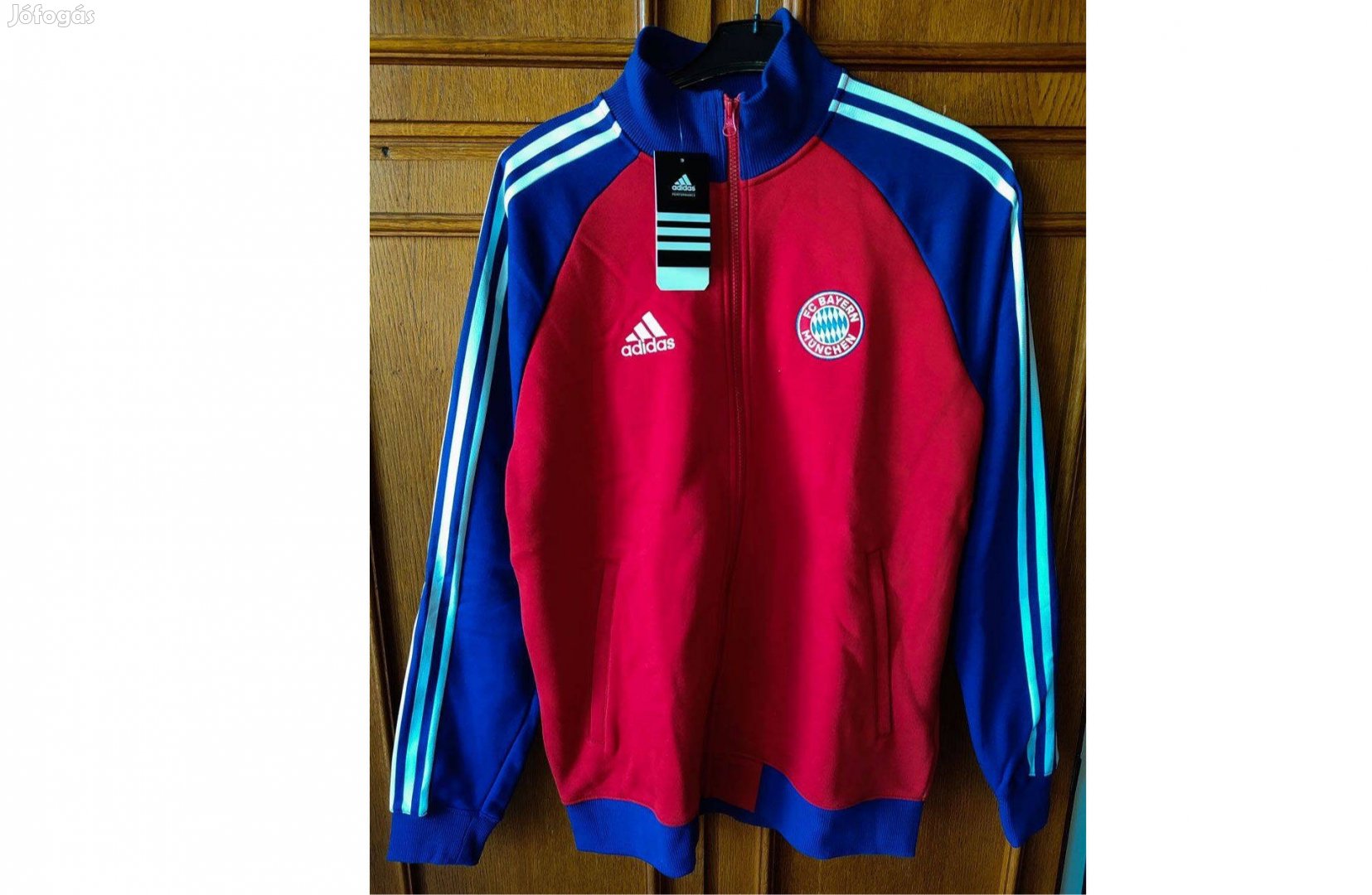 FC Bayern München eredeti kék piros adidas pulóver XS, M
