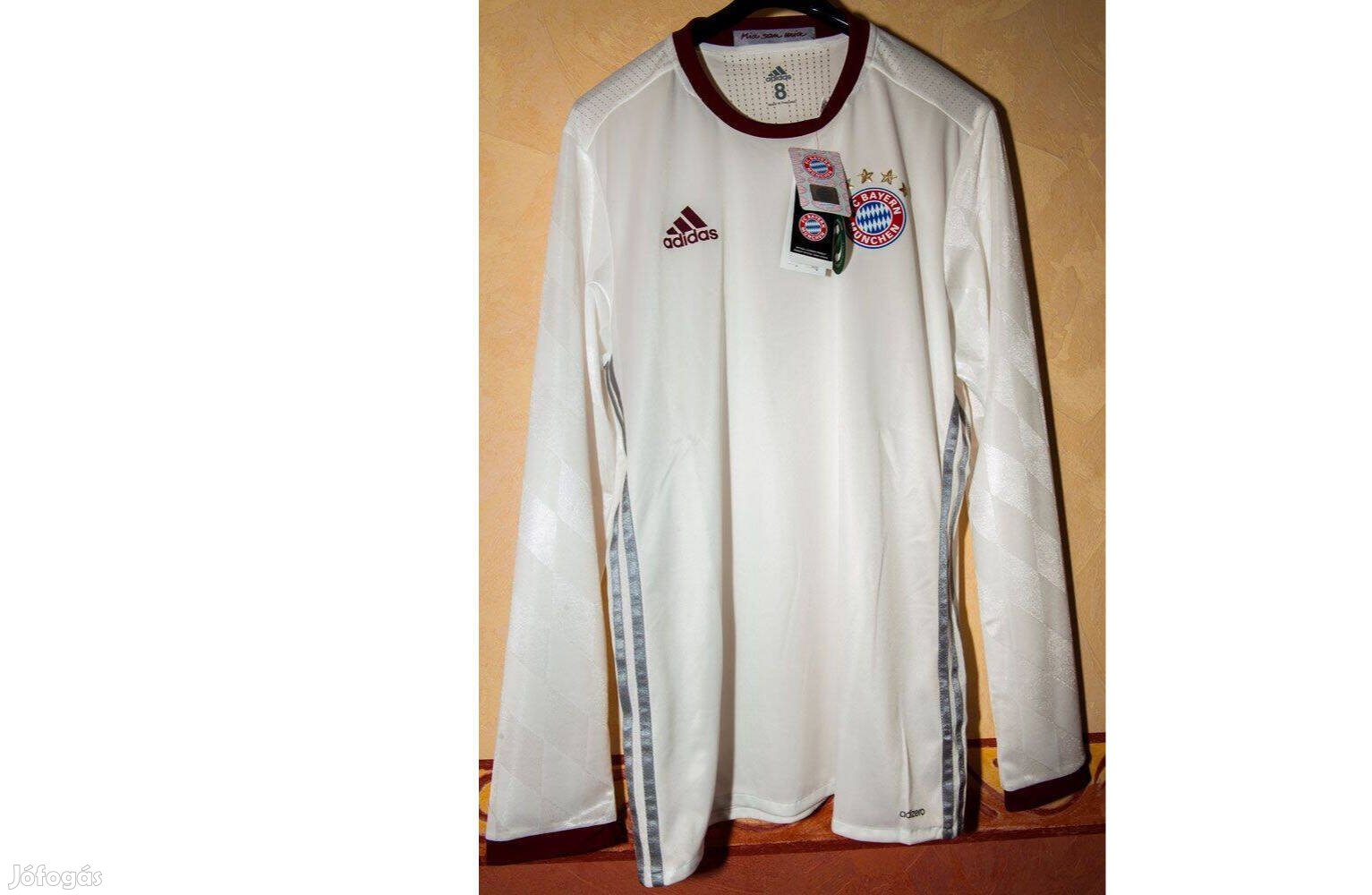 FC Bayern München fehér eredeti Adidas - adizero hosszú ujjú mez (L)