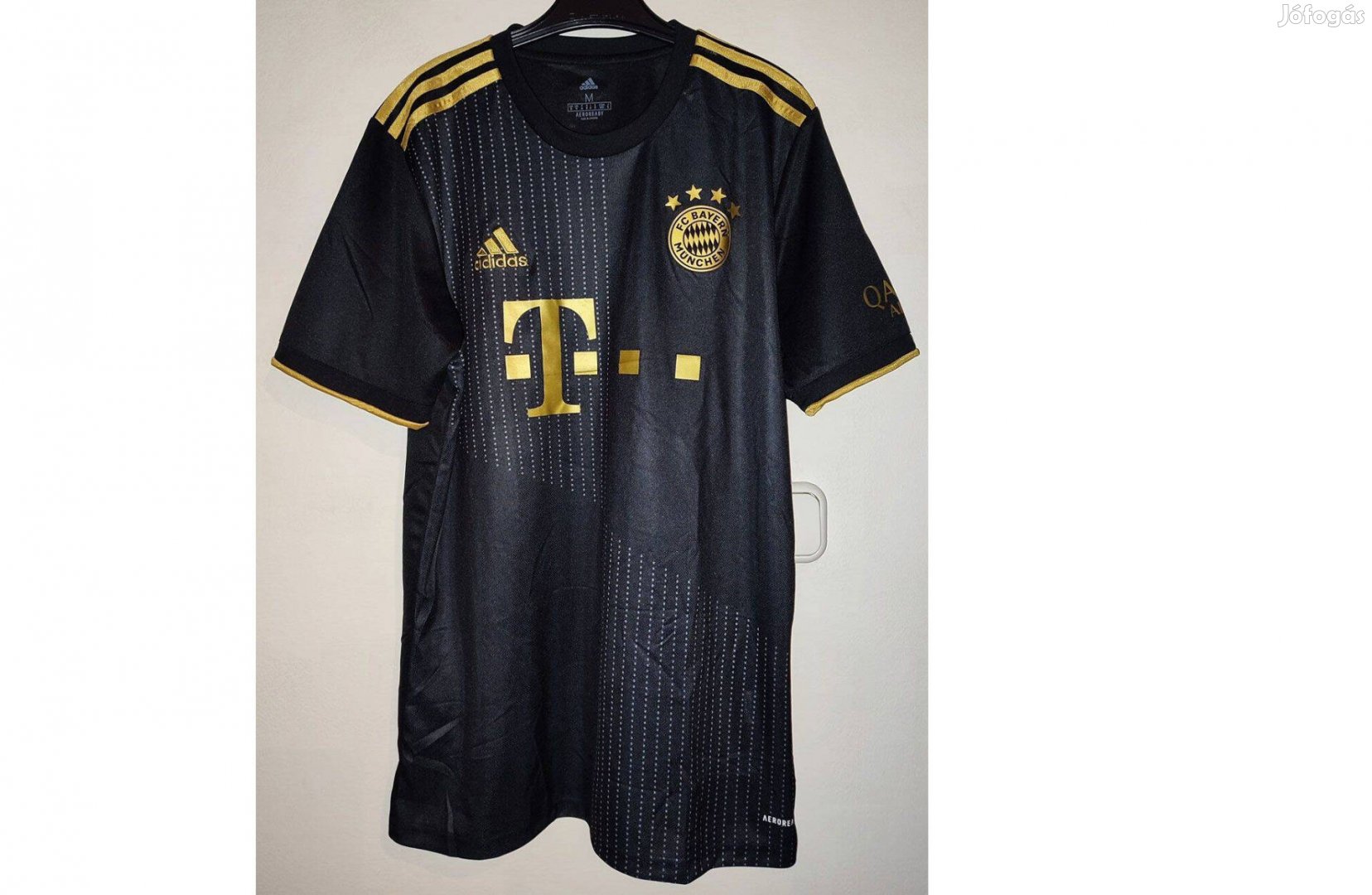 FC Bayern München fekete arany eredeti adidas 2021-2022-es mez (M)